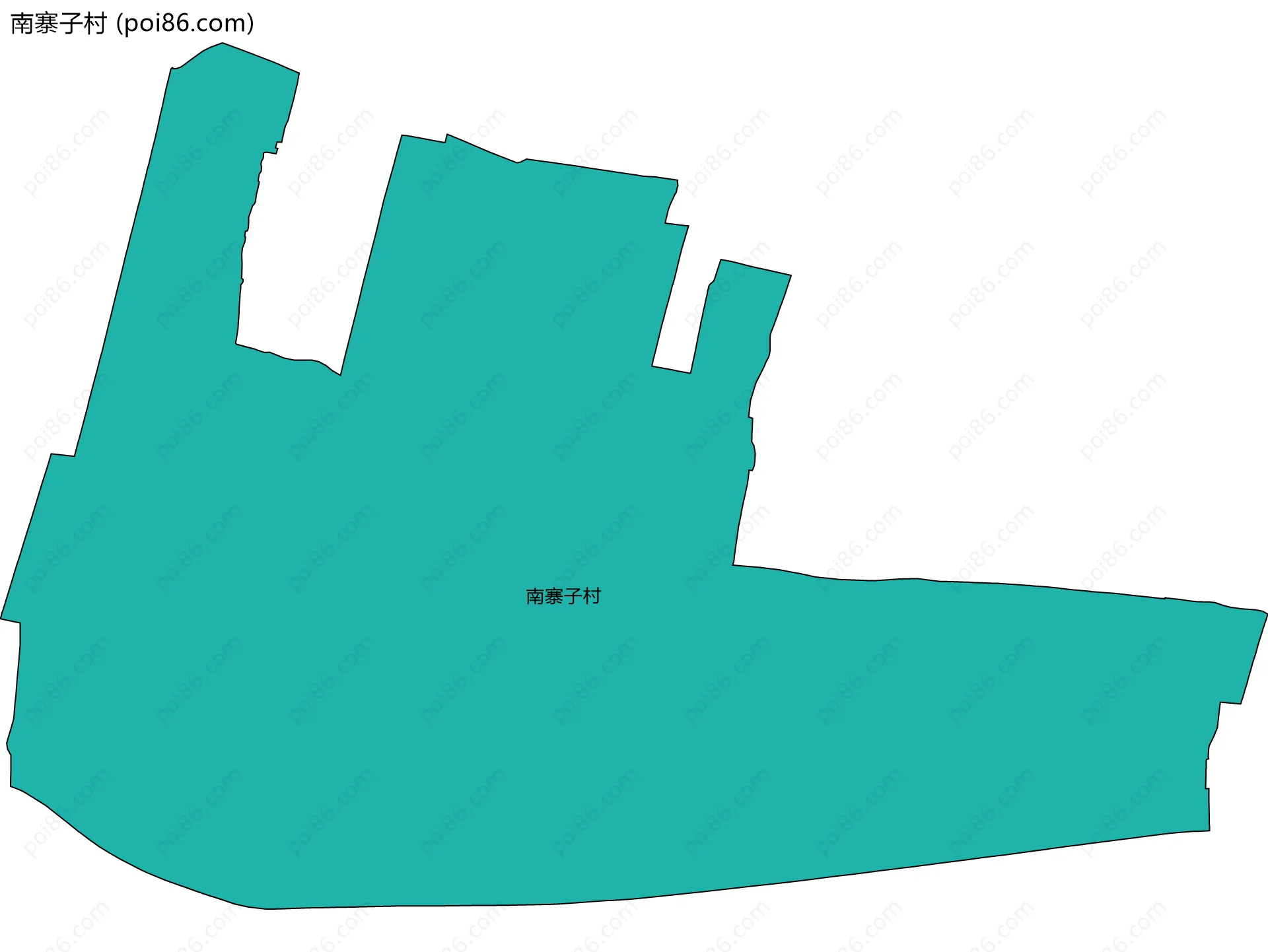 南寨子村边界地图