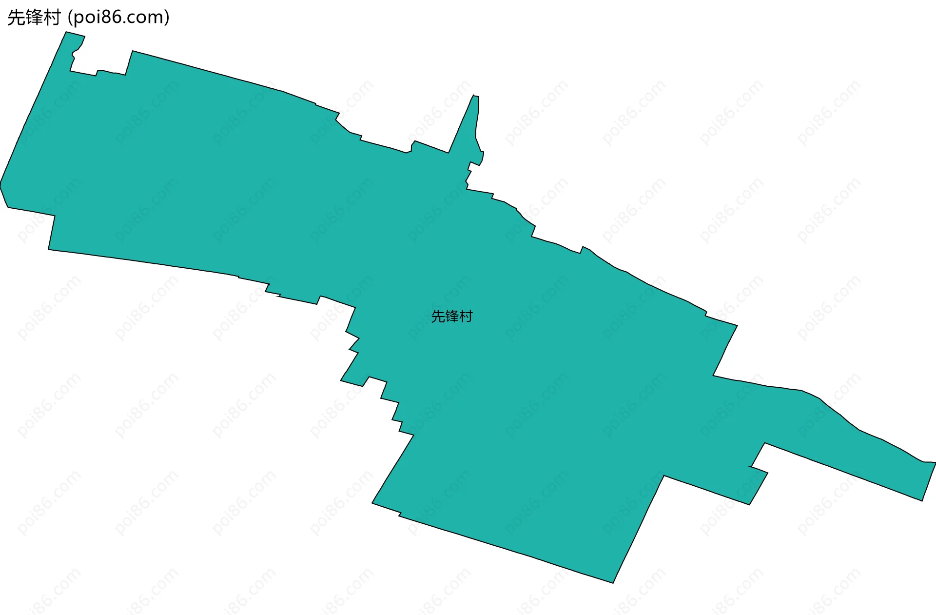 先锋村边界地图
