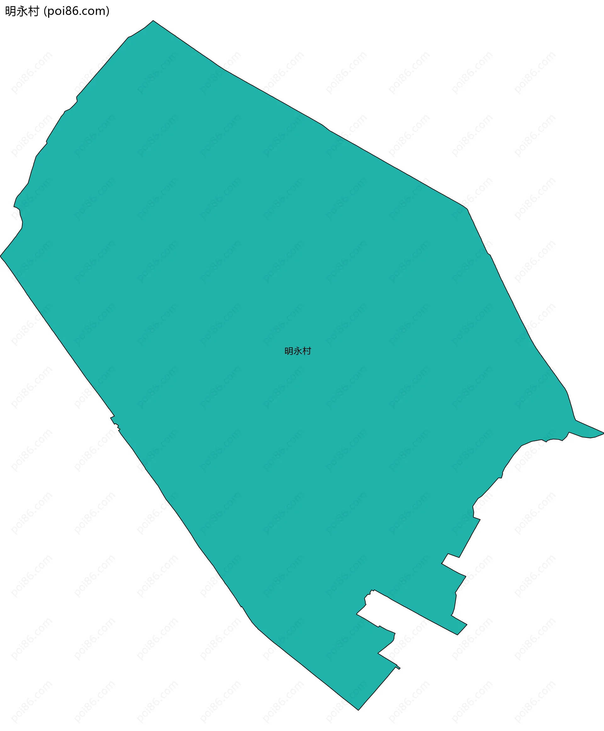 明永村边界地图