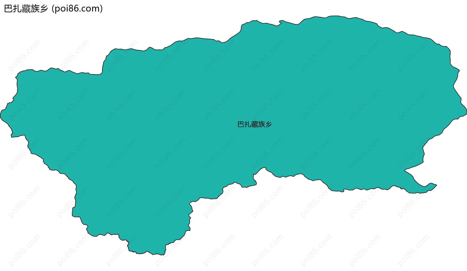 巴扎藏族乡边界地图