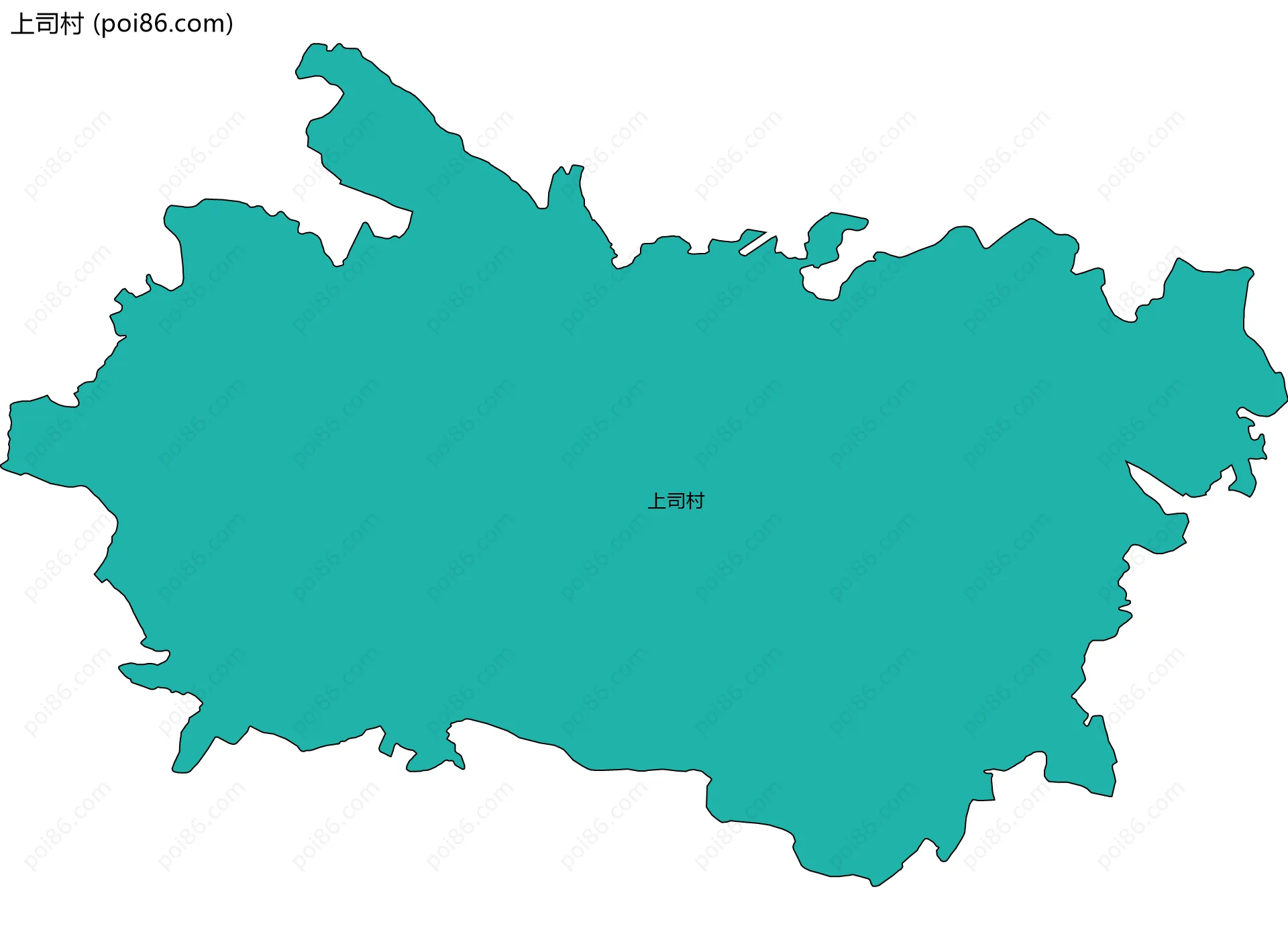 上司村边界地图