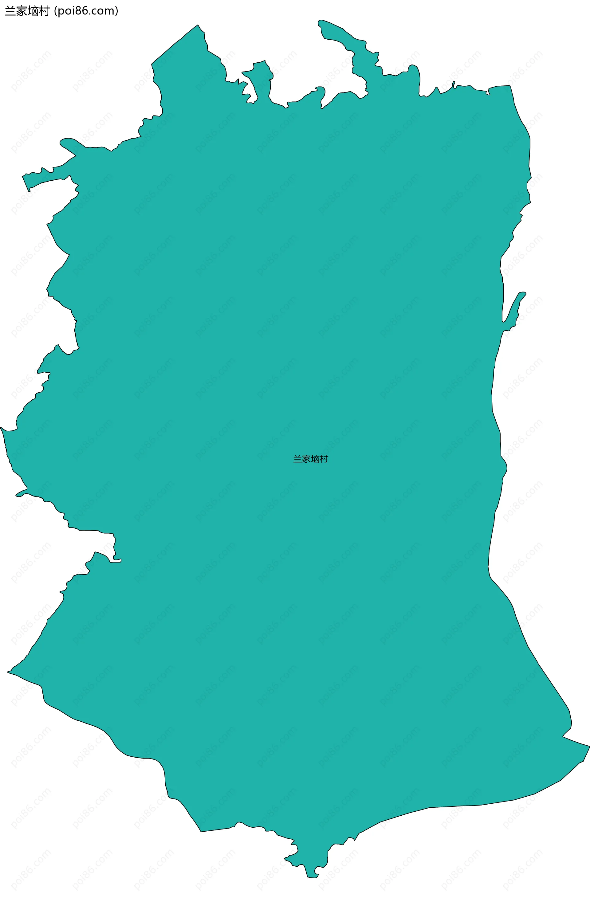 兰家垴村边界地图