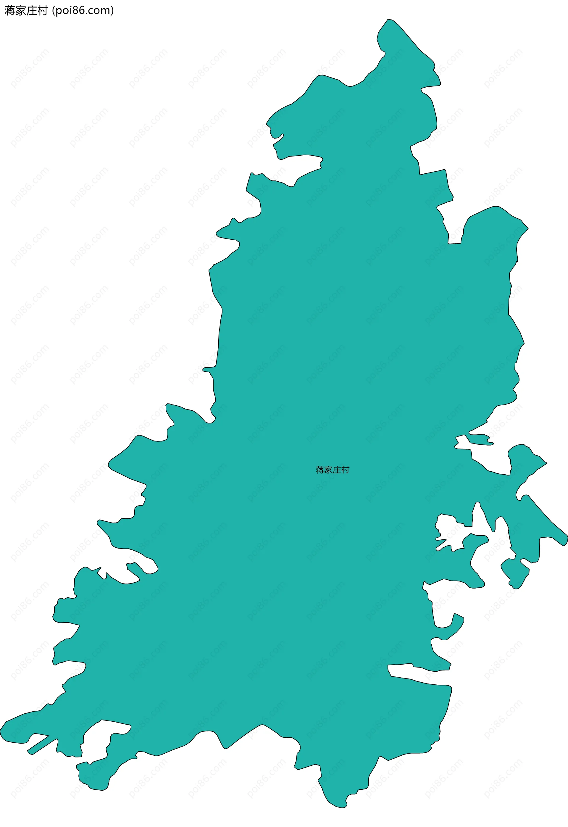 蒋家庄村边界地图