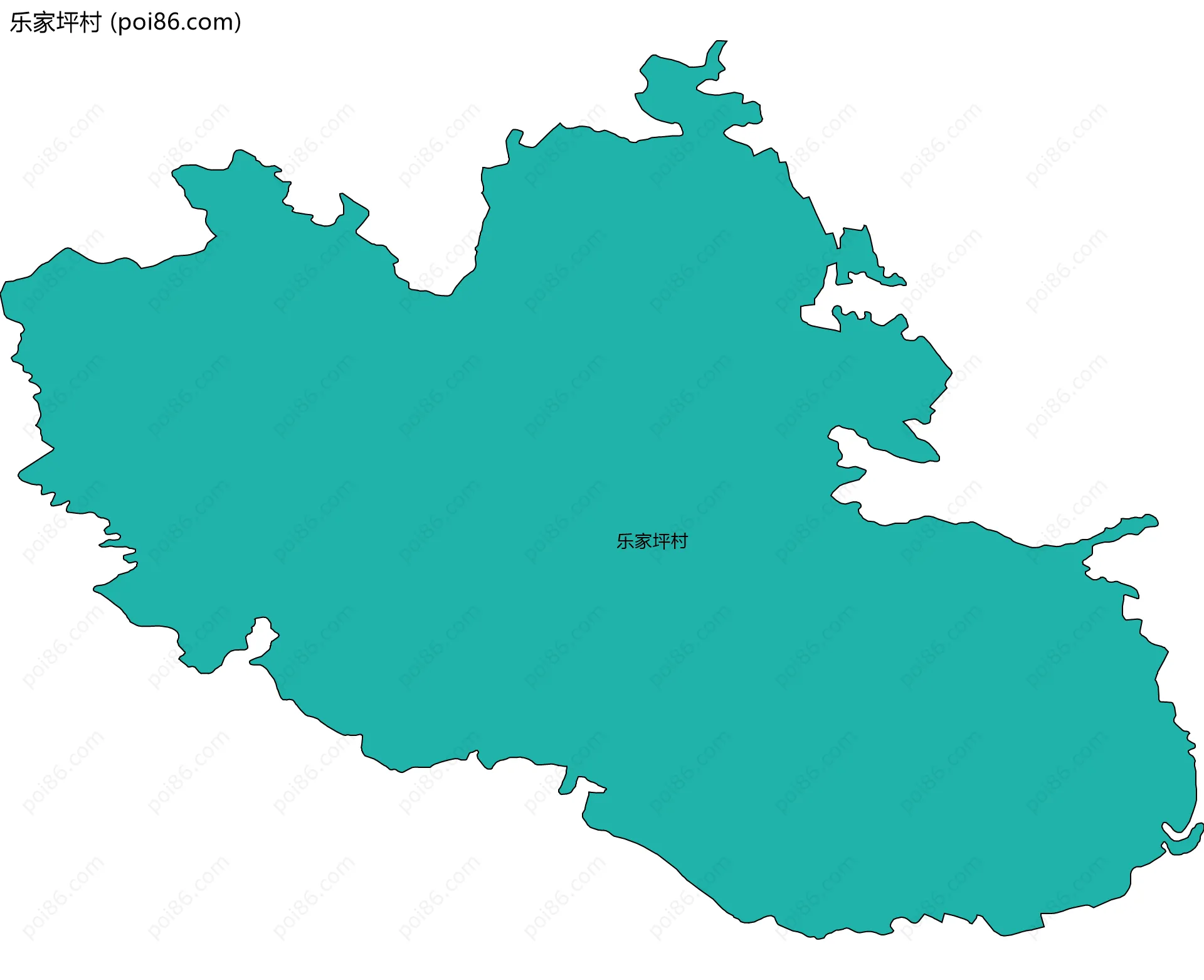 乐家坪村边界地图