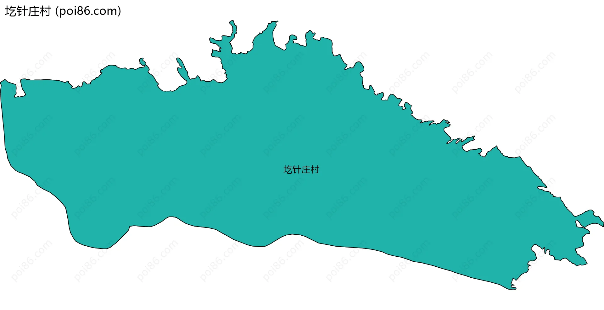 圪针庄村边界地图