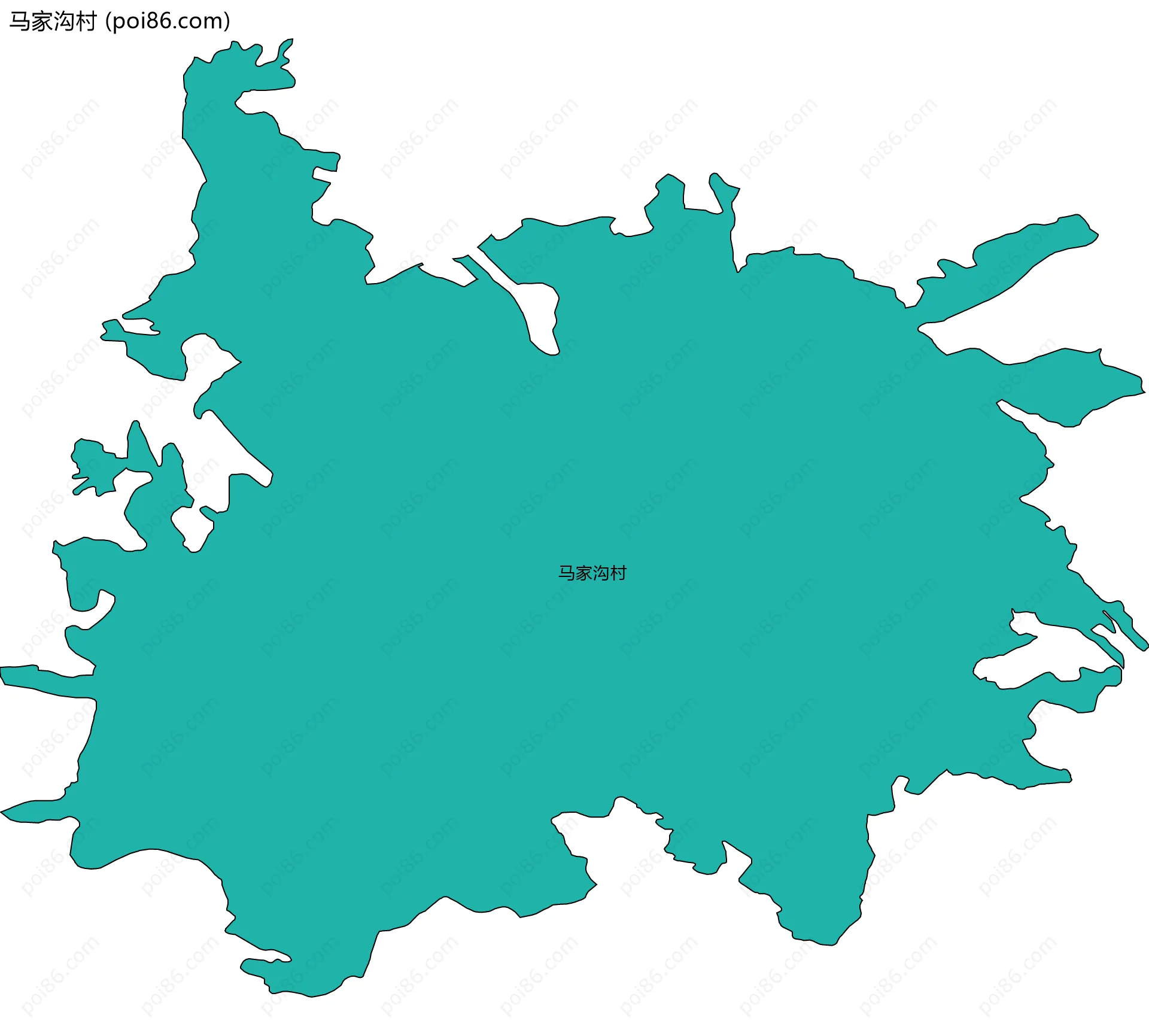 马家沟村边界地图