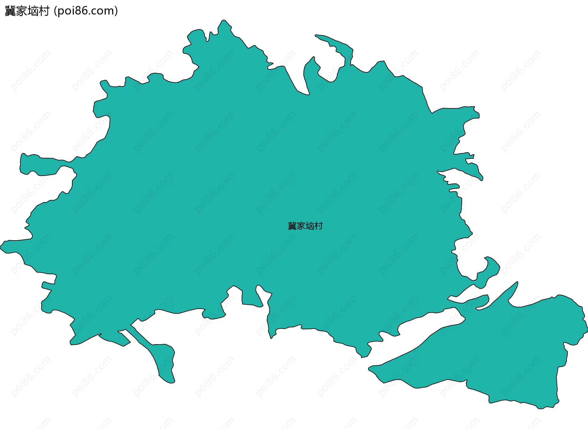 冀家垴村边界地图