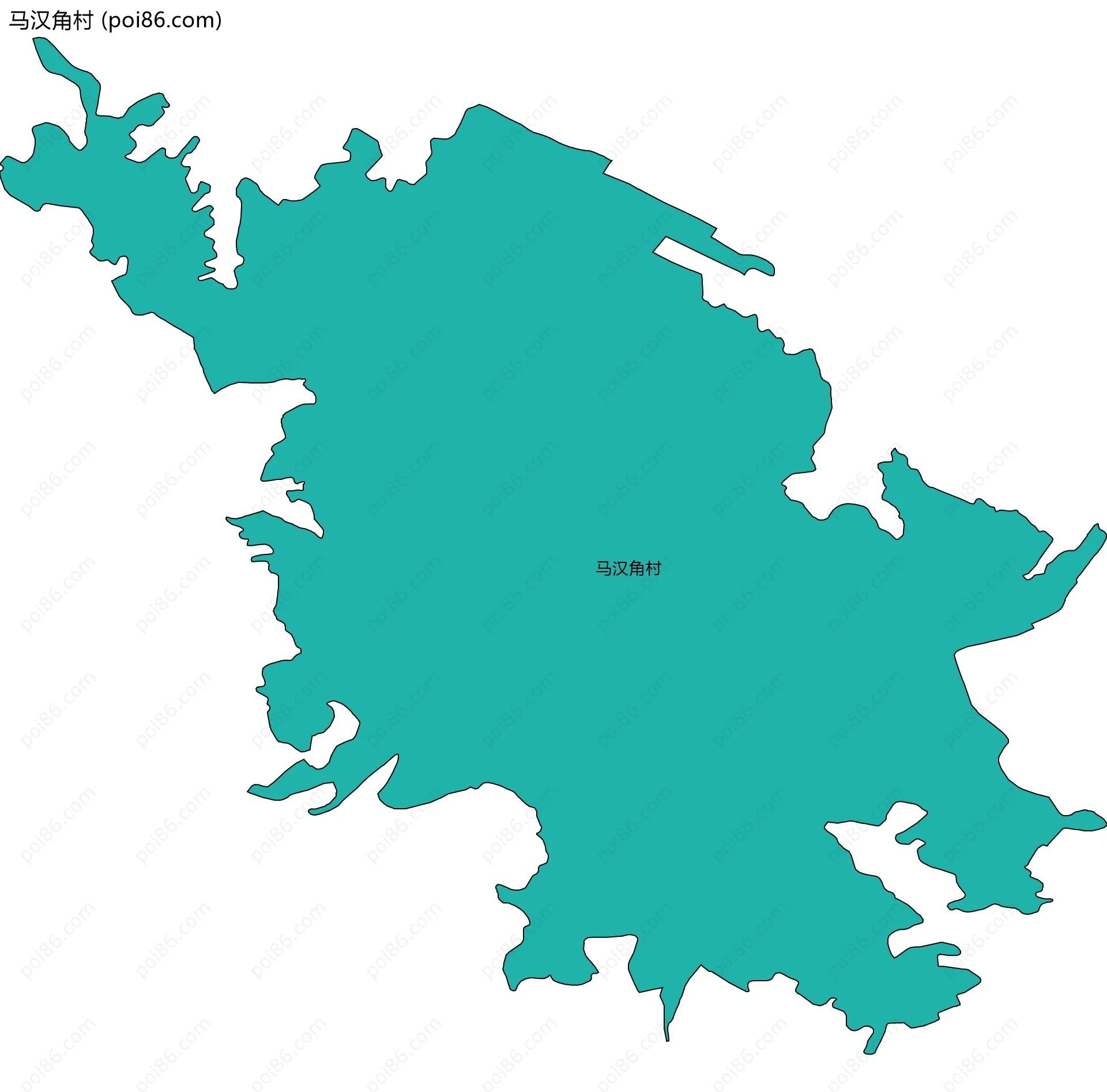 马汉角村边界地图