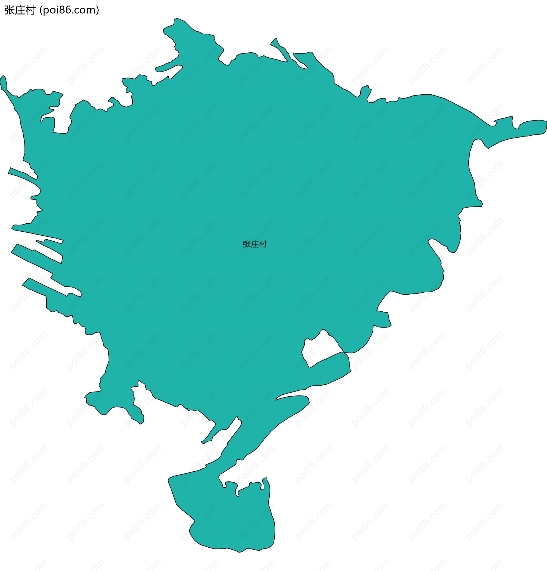 张庄村边界地图