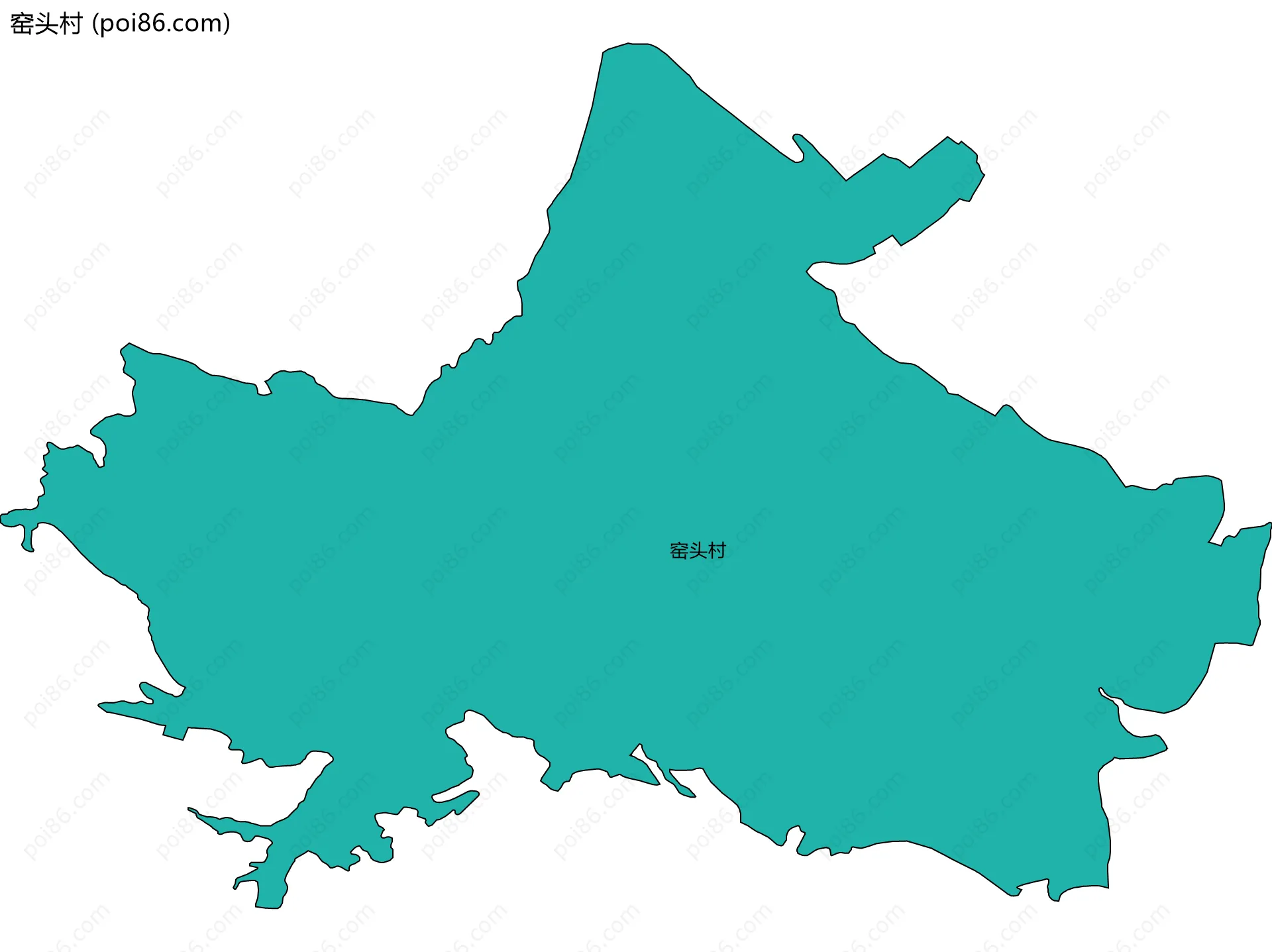 窑头村边界地图