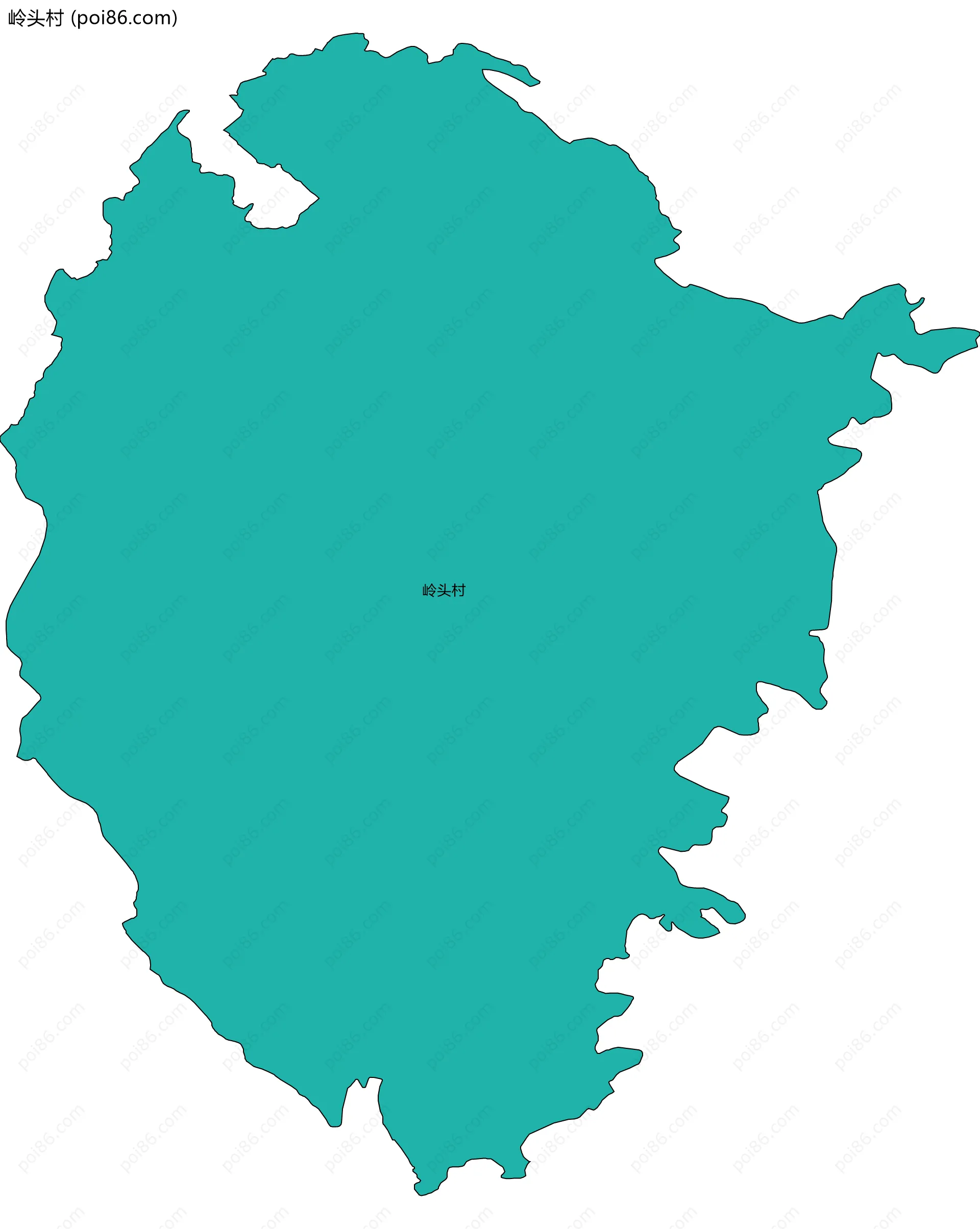 岭头村边界地图