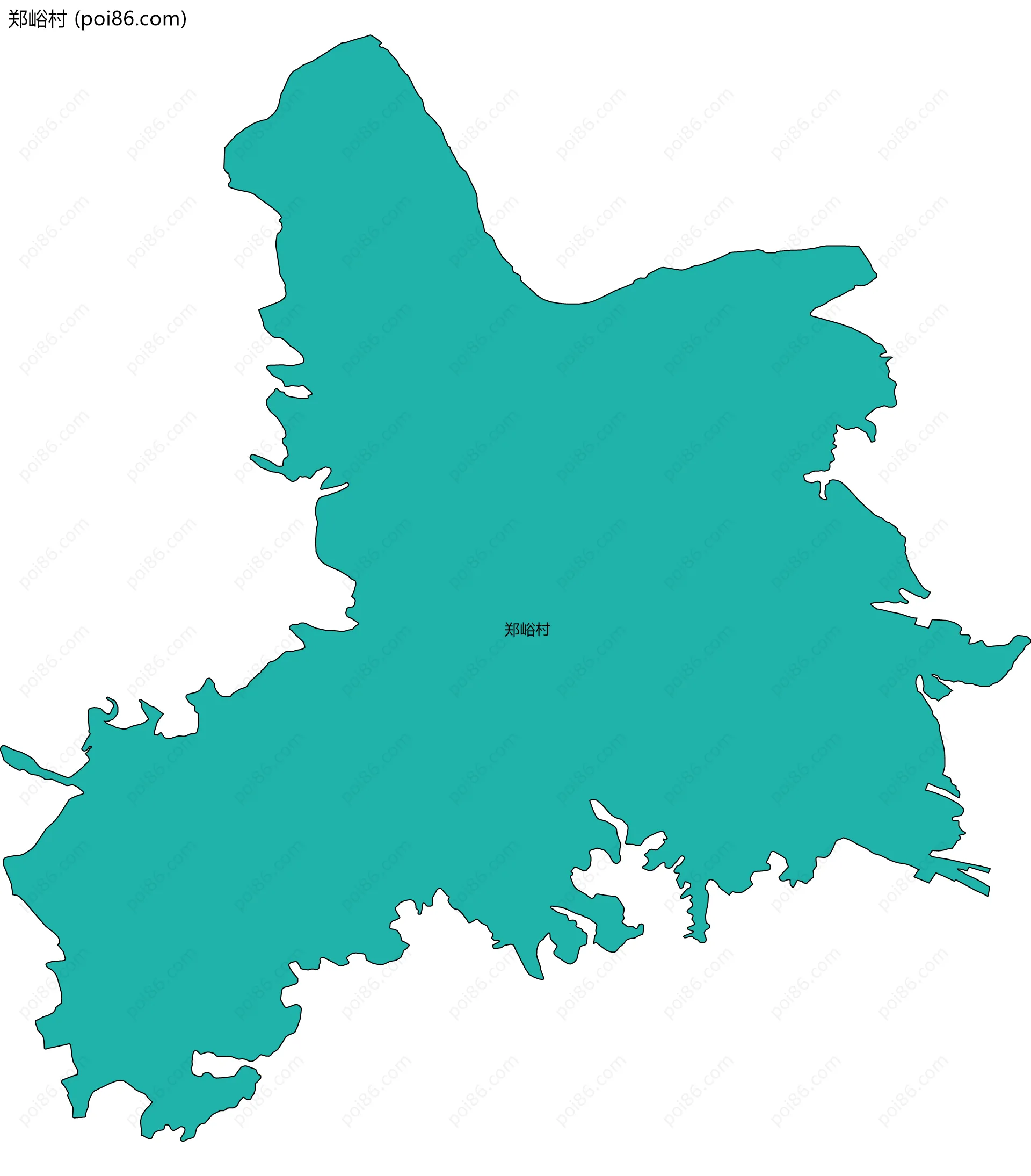 郑峪村边界地图