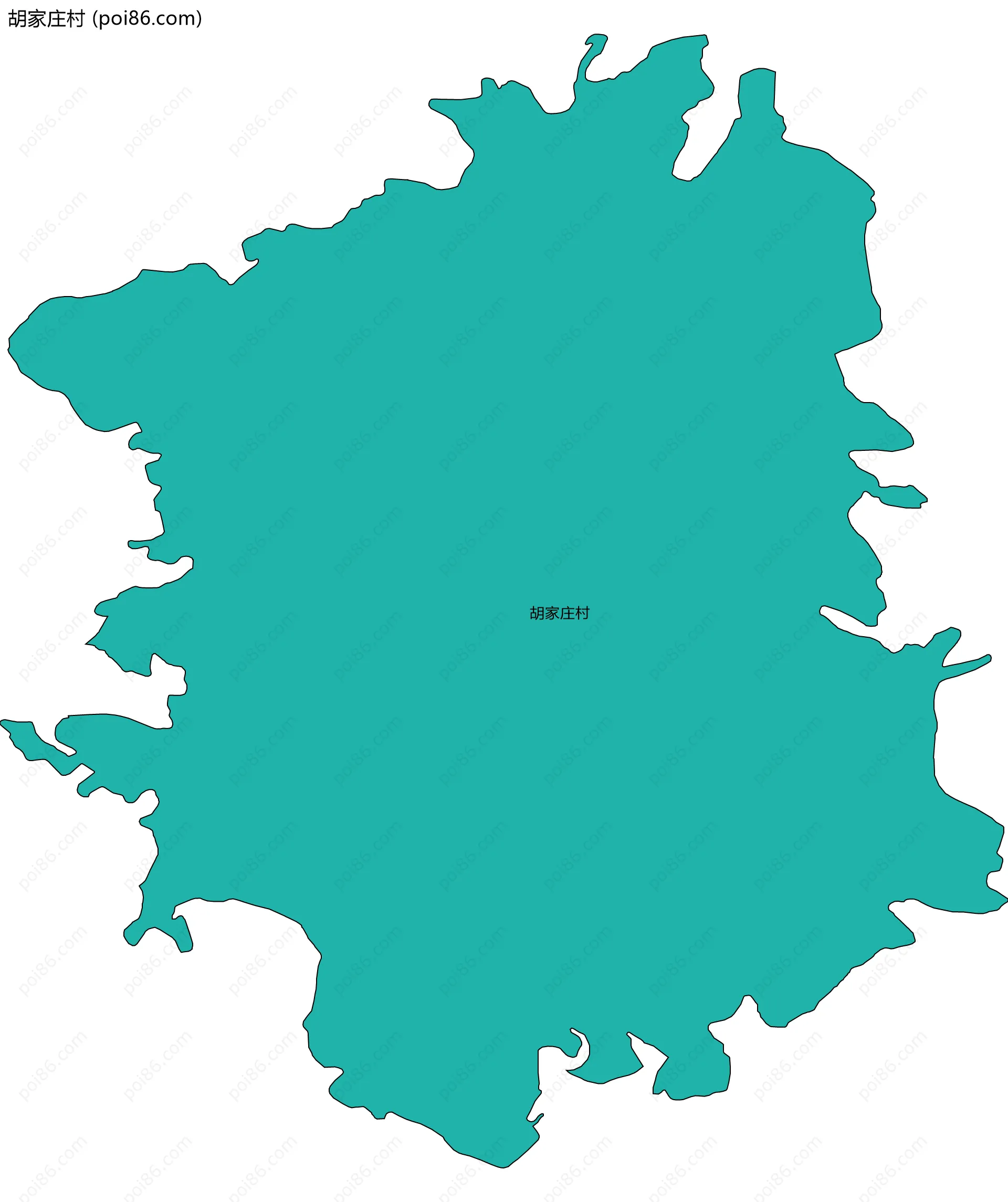 胡家庄村边界地图