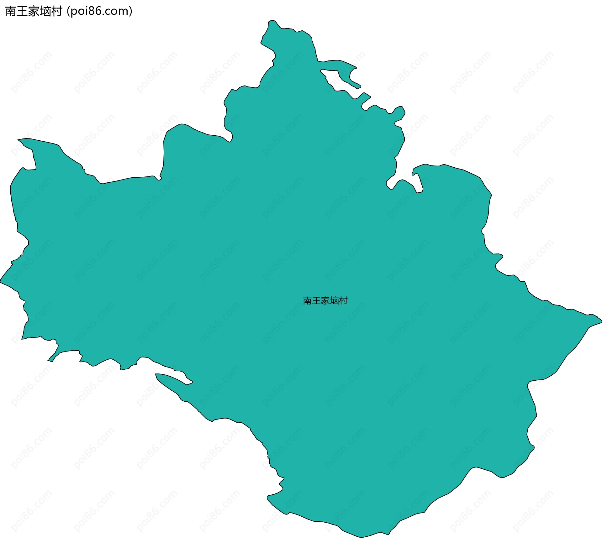 南王家垴村边界地图