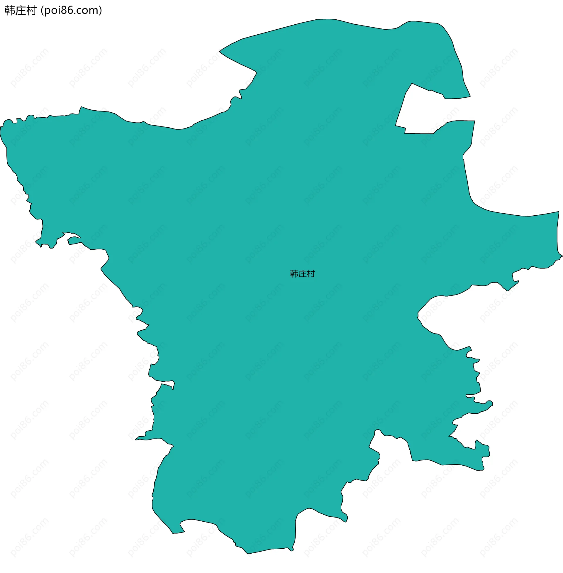 韩庄村边界地图