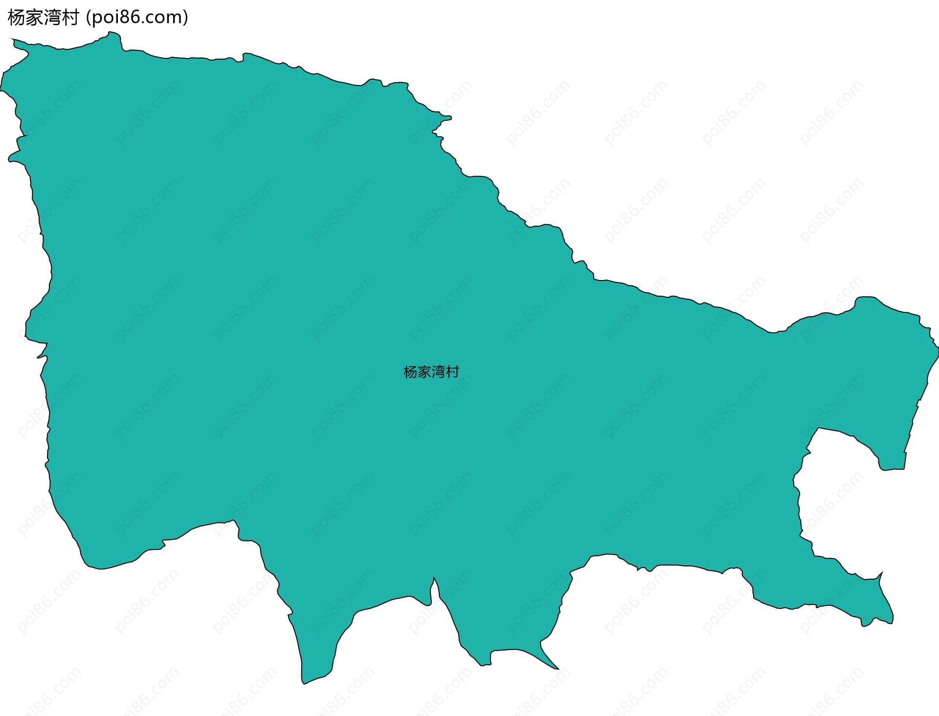 杨家湾村边界地图