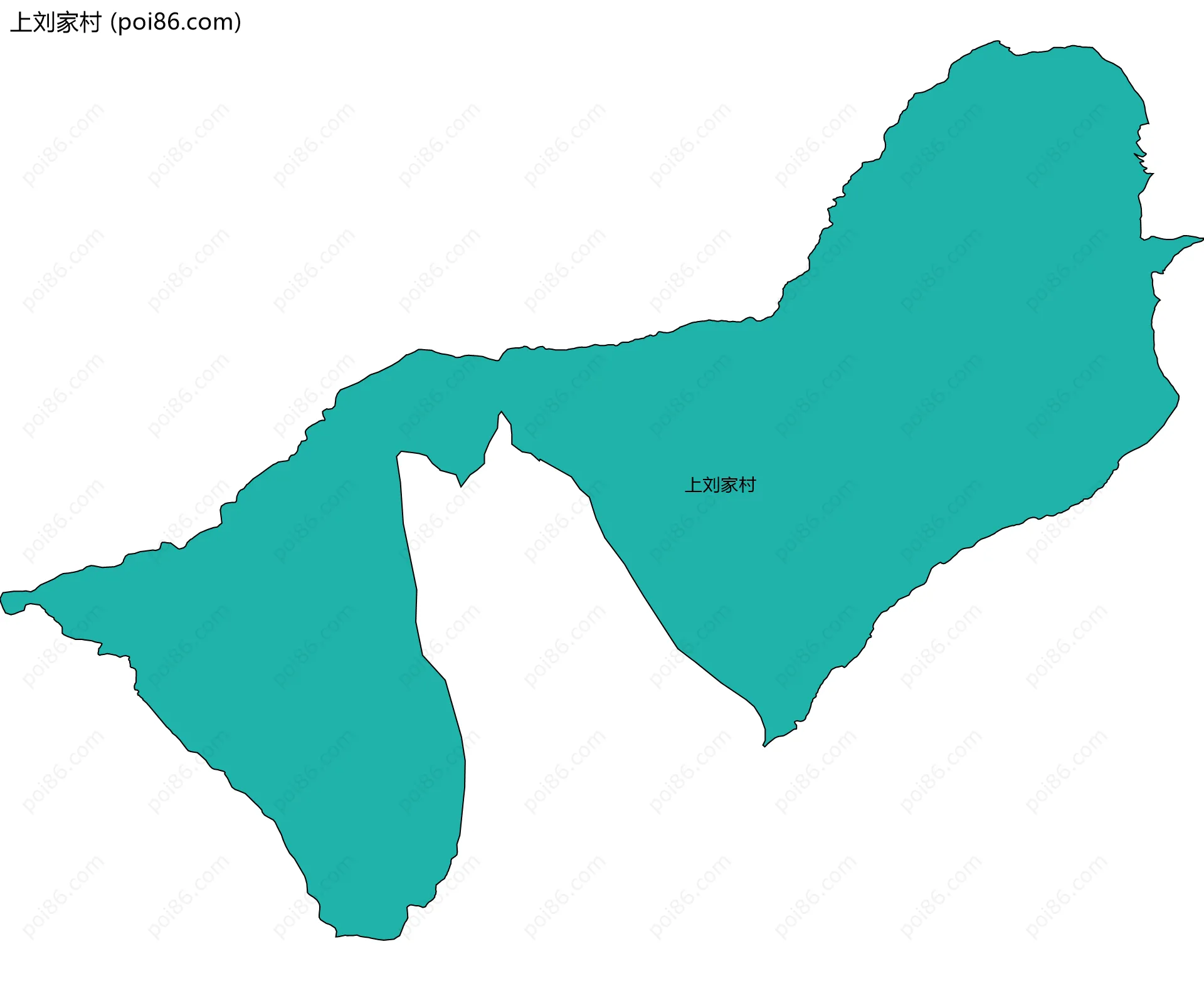 上刘家村边界地图