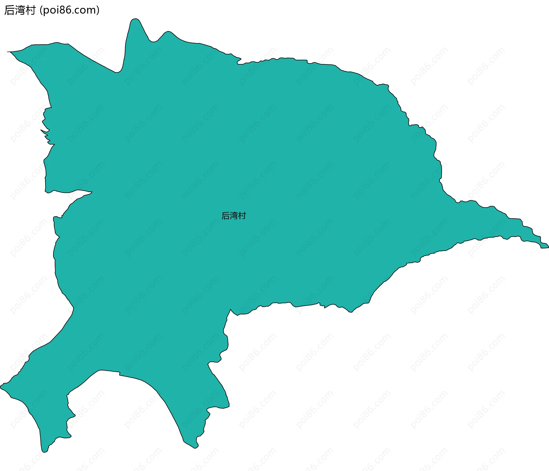 后湾村边界地图