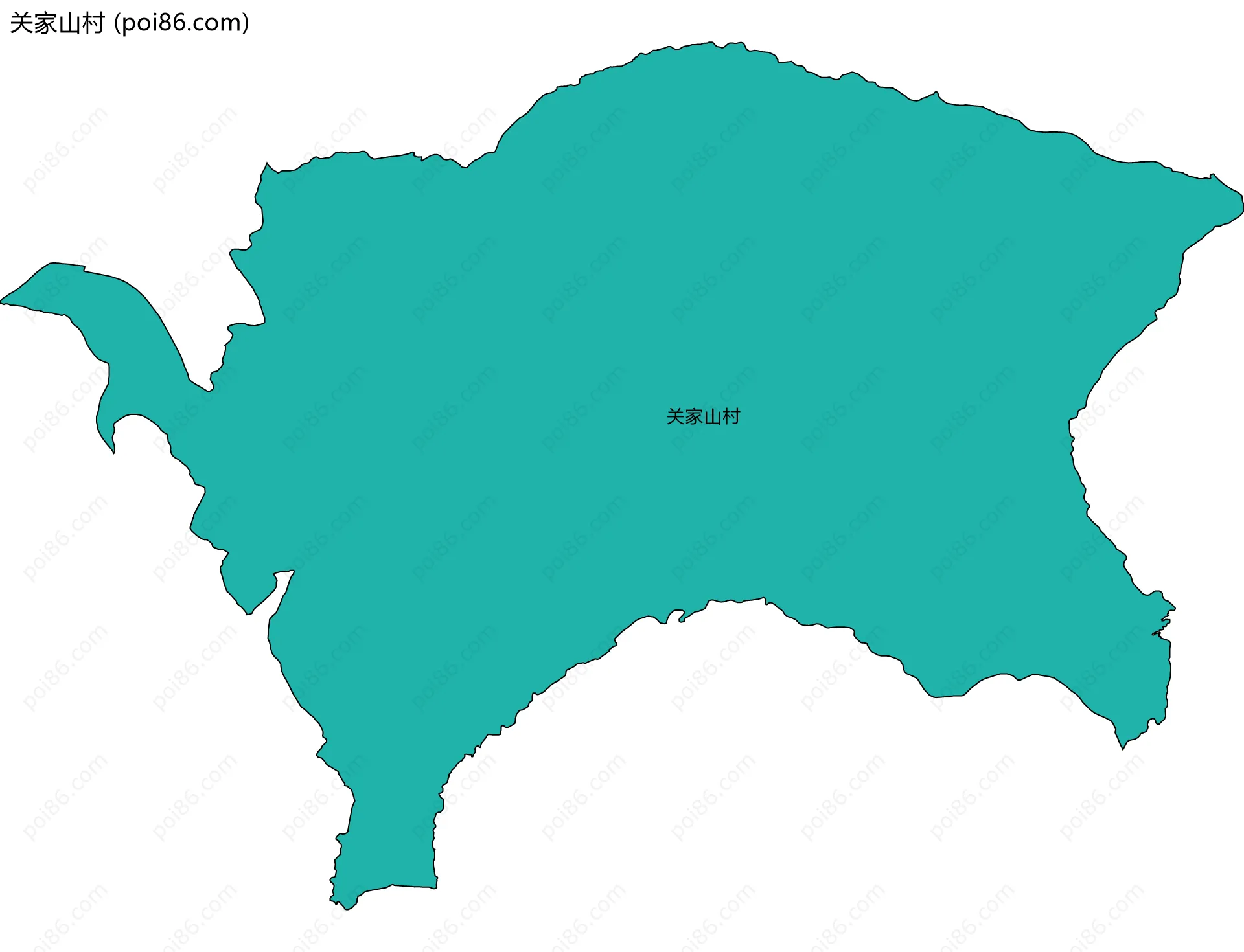 关家山村边界地图