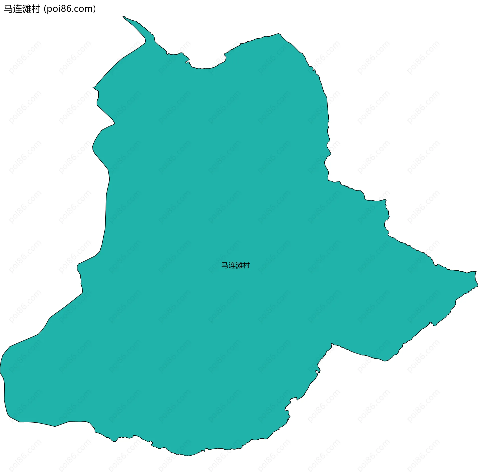 马连滩村边界地图