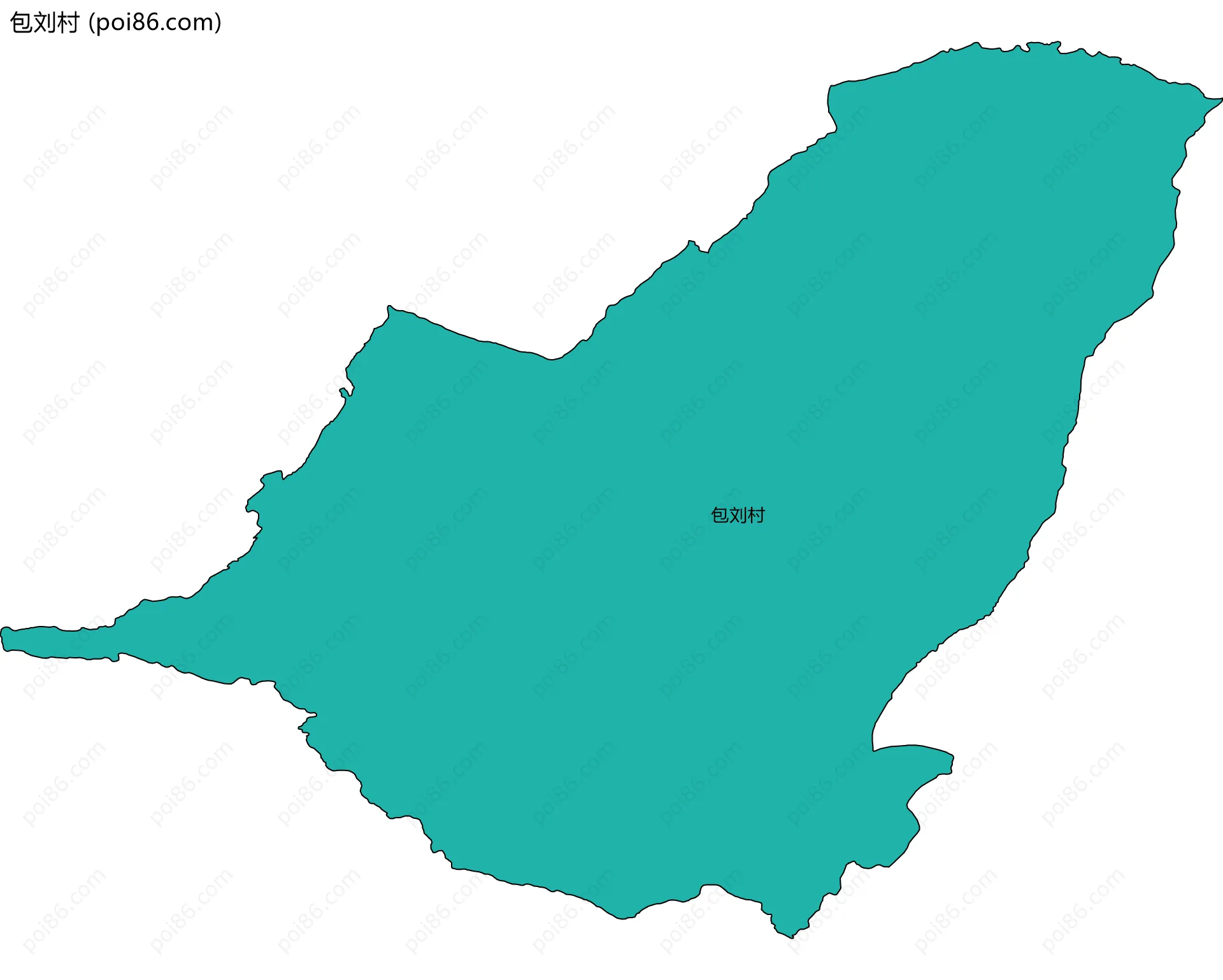 包刘村边界地图