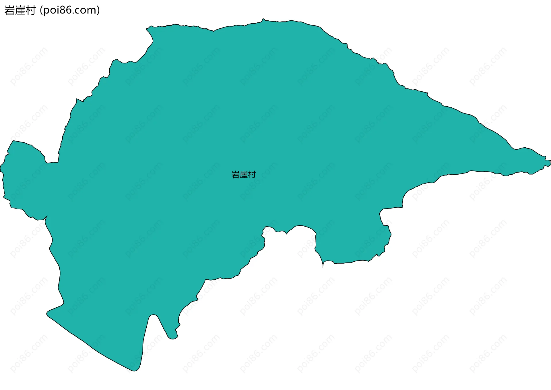 岩崖村边界地图