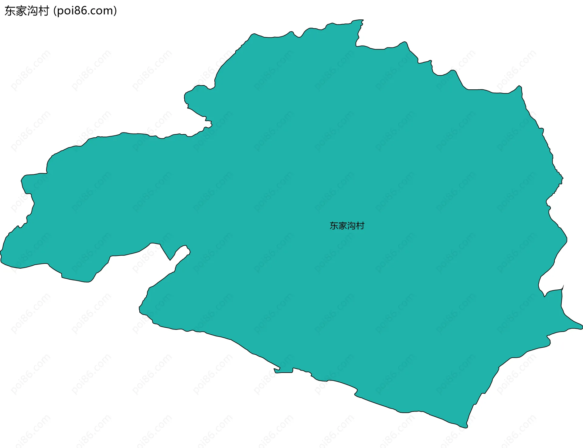 东家沟村边界地图