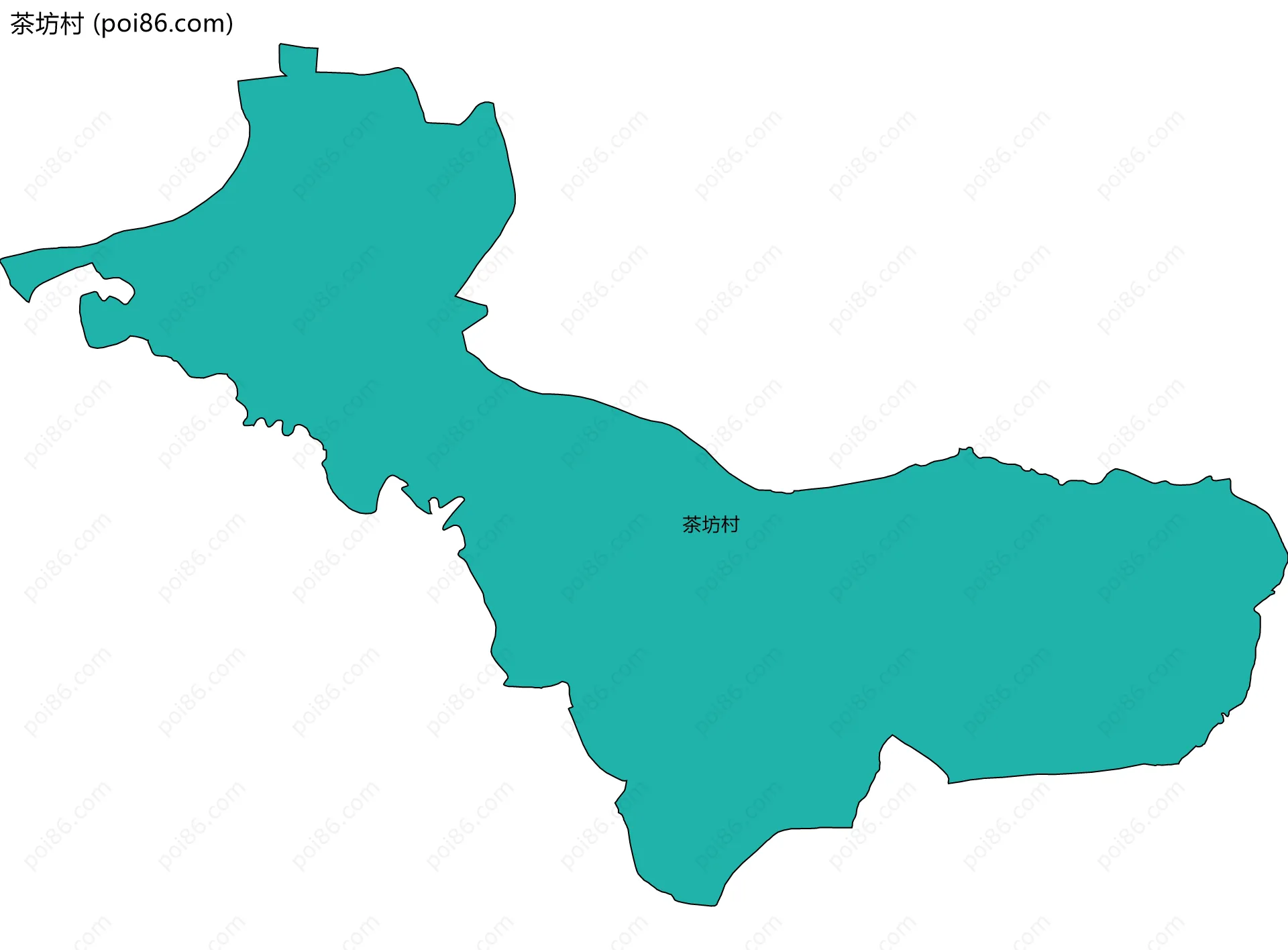 茶坊村边界地图