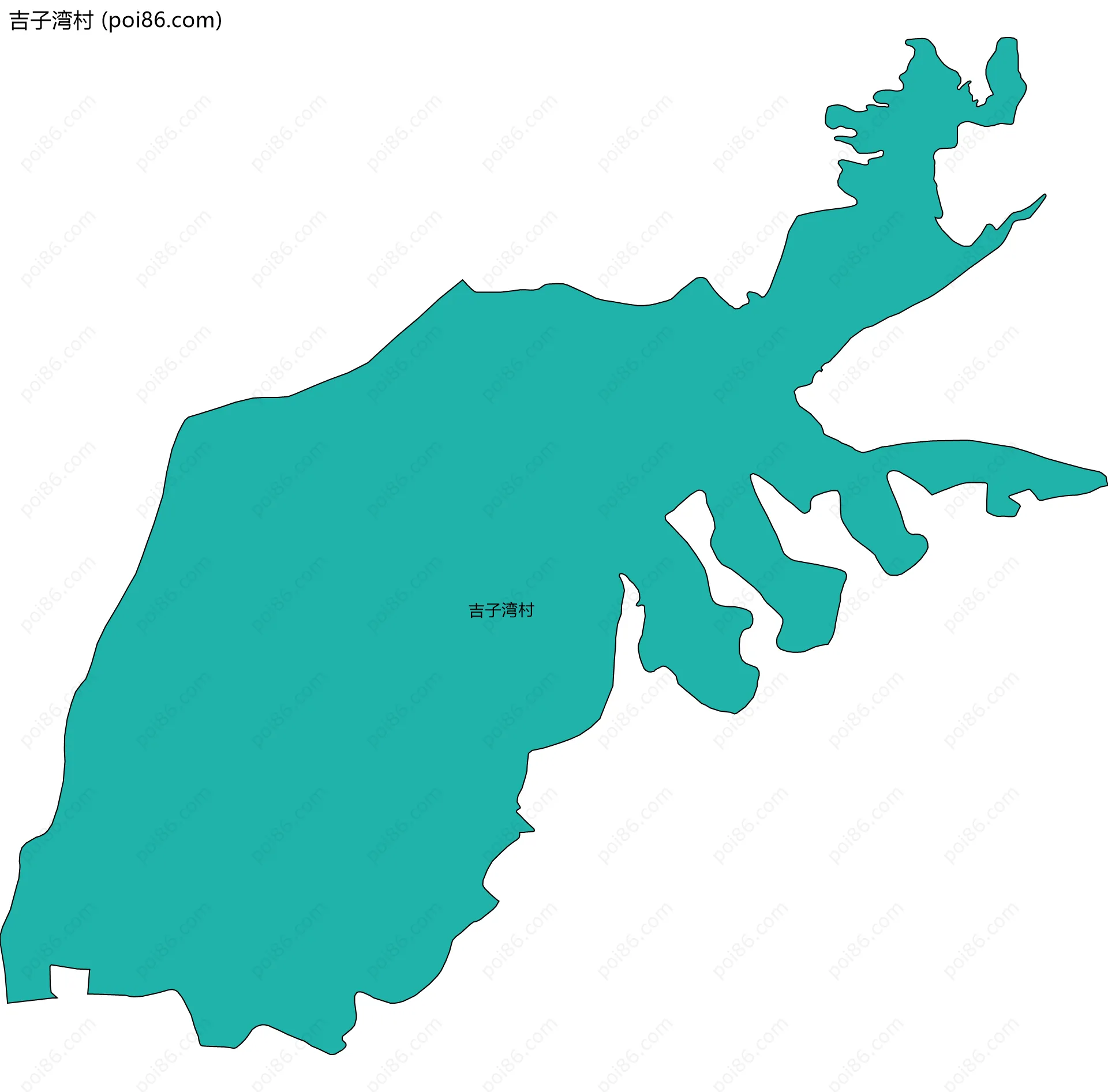 吉子湾村边界地图