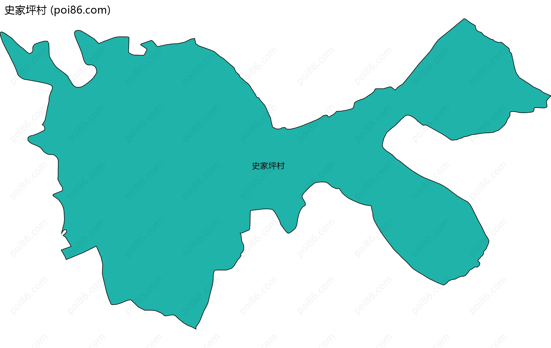 史家坪村边界地图