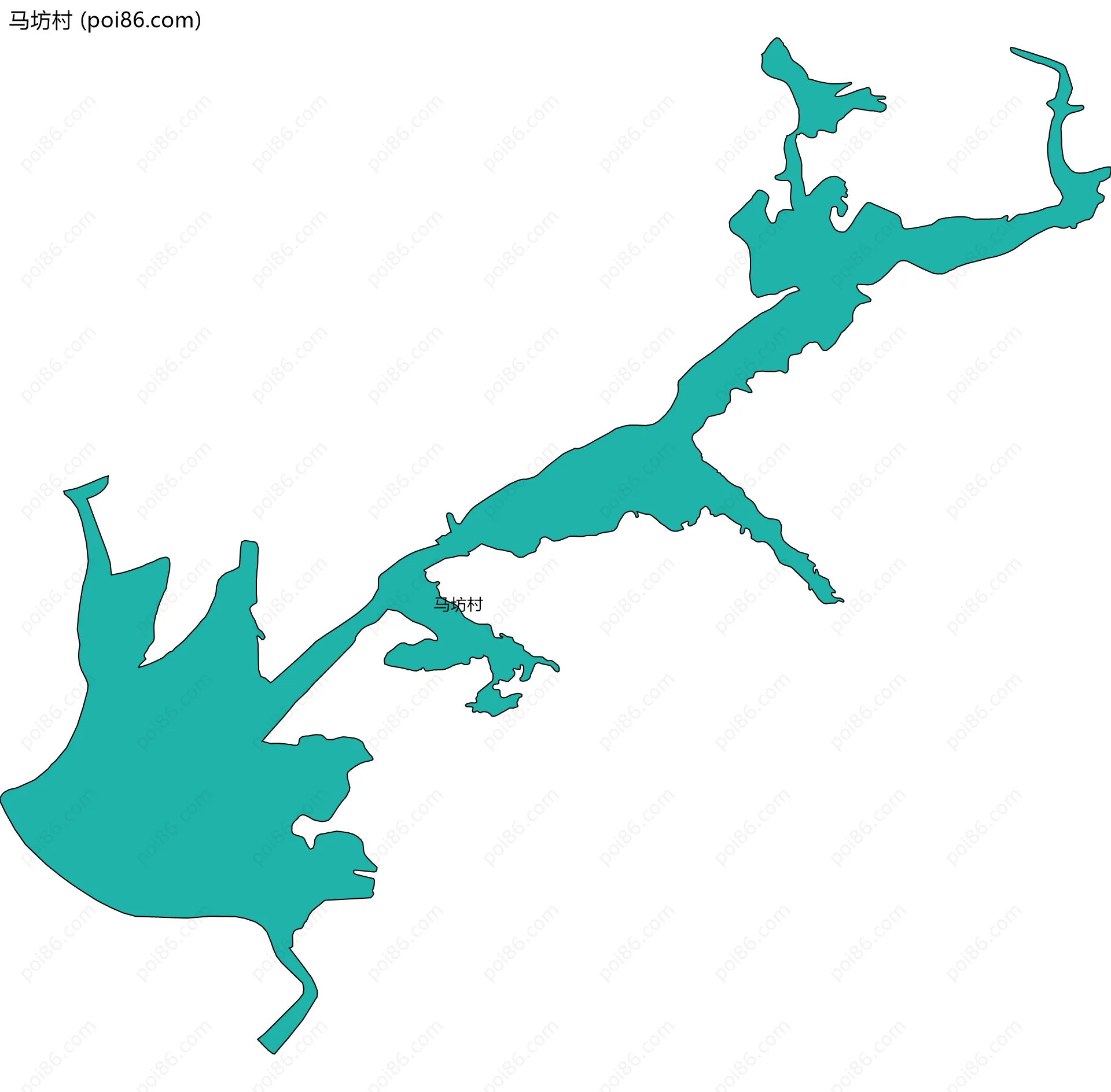 马坊村边界地图