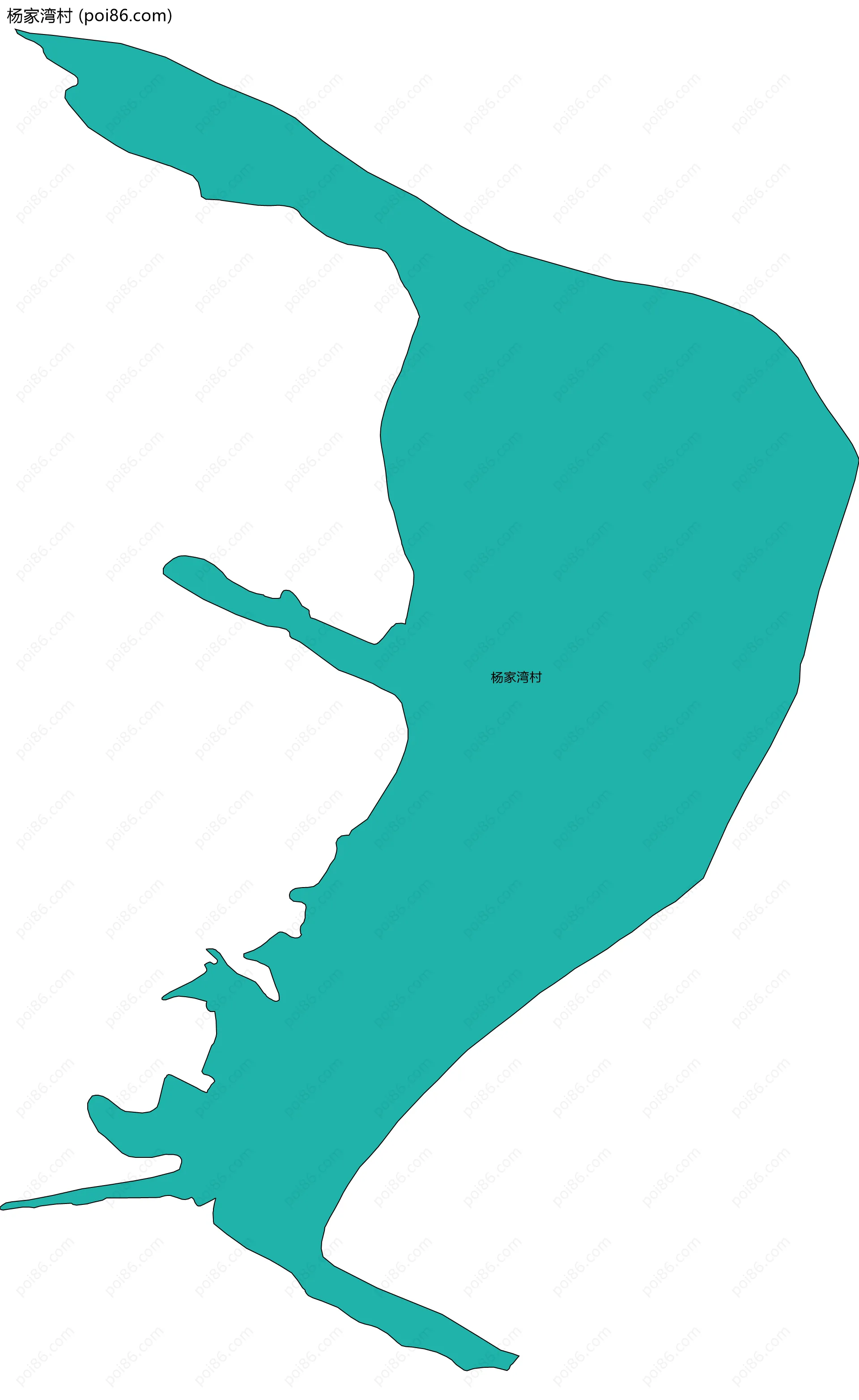 杨家湾村边界地图