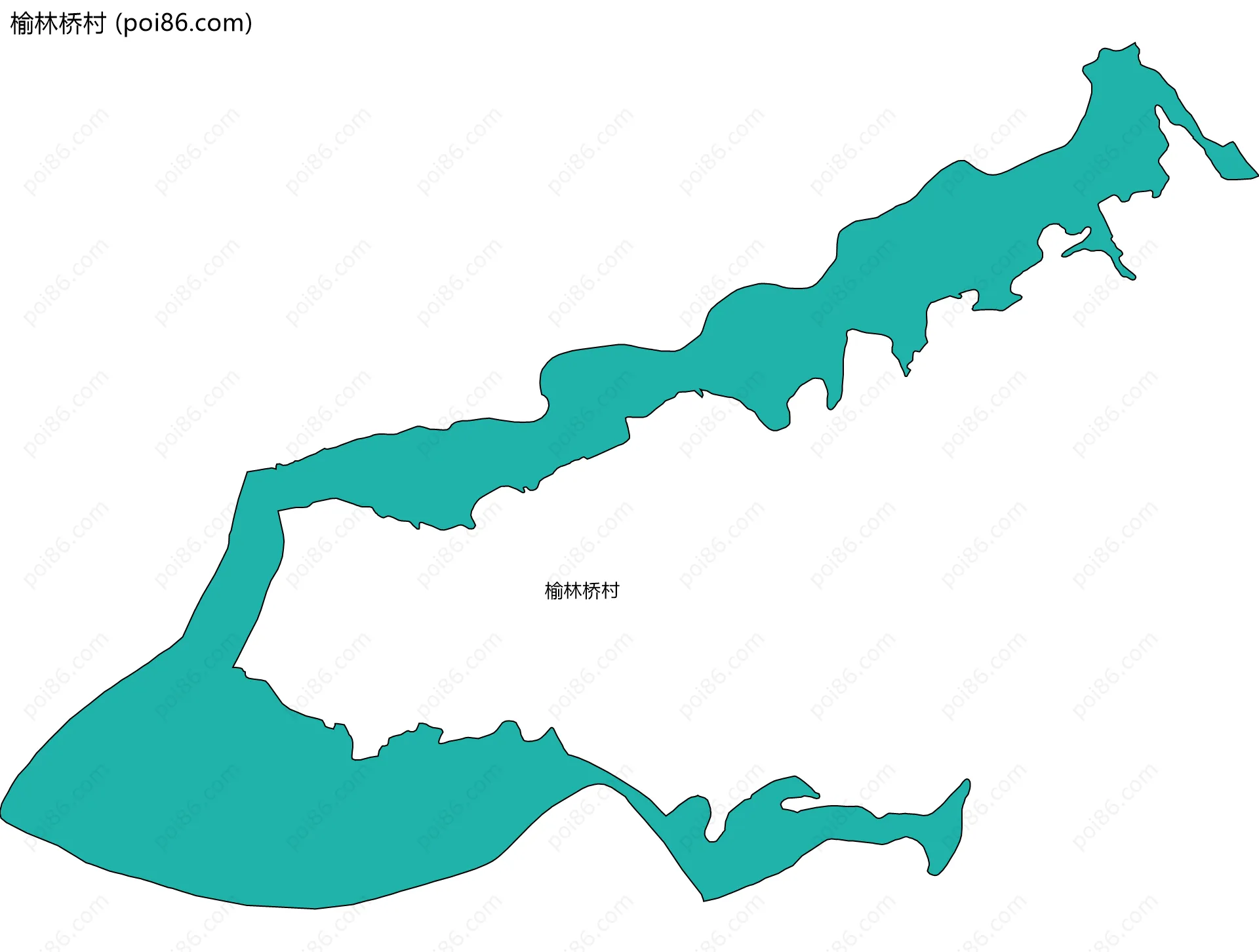 榆林桥村边界地图