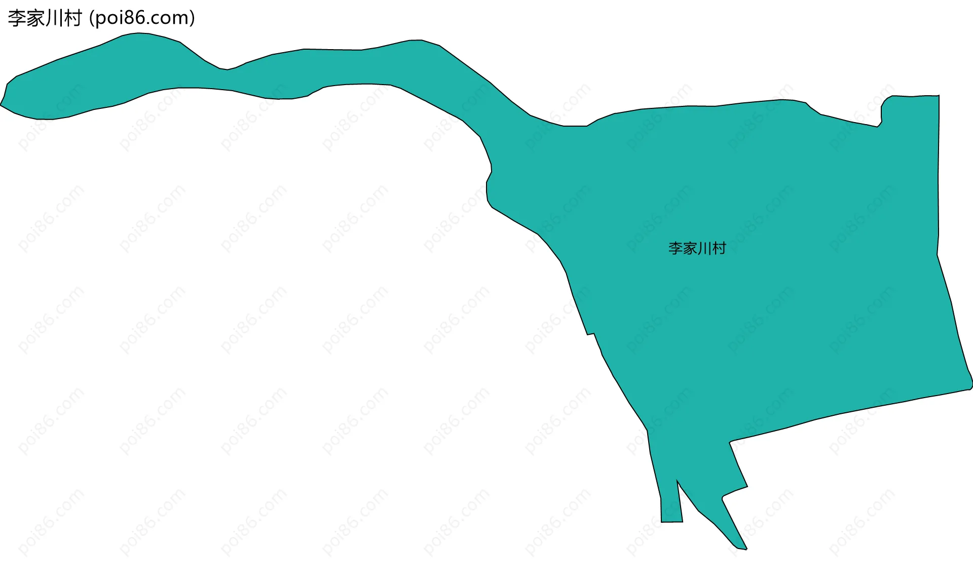 李家川村边界地图