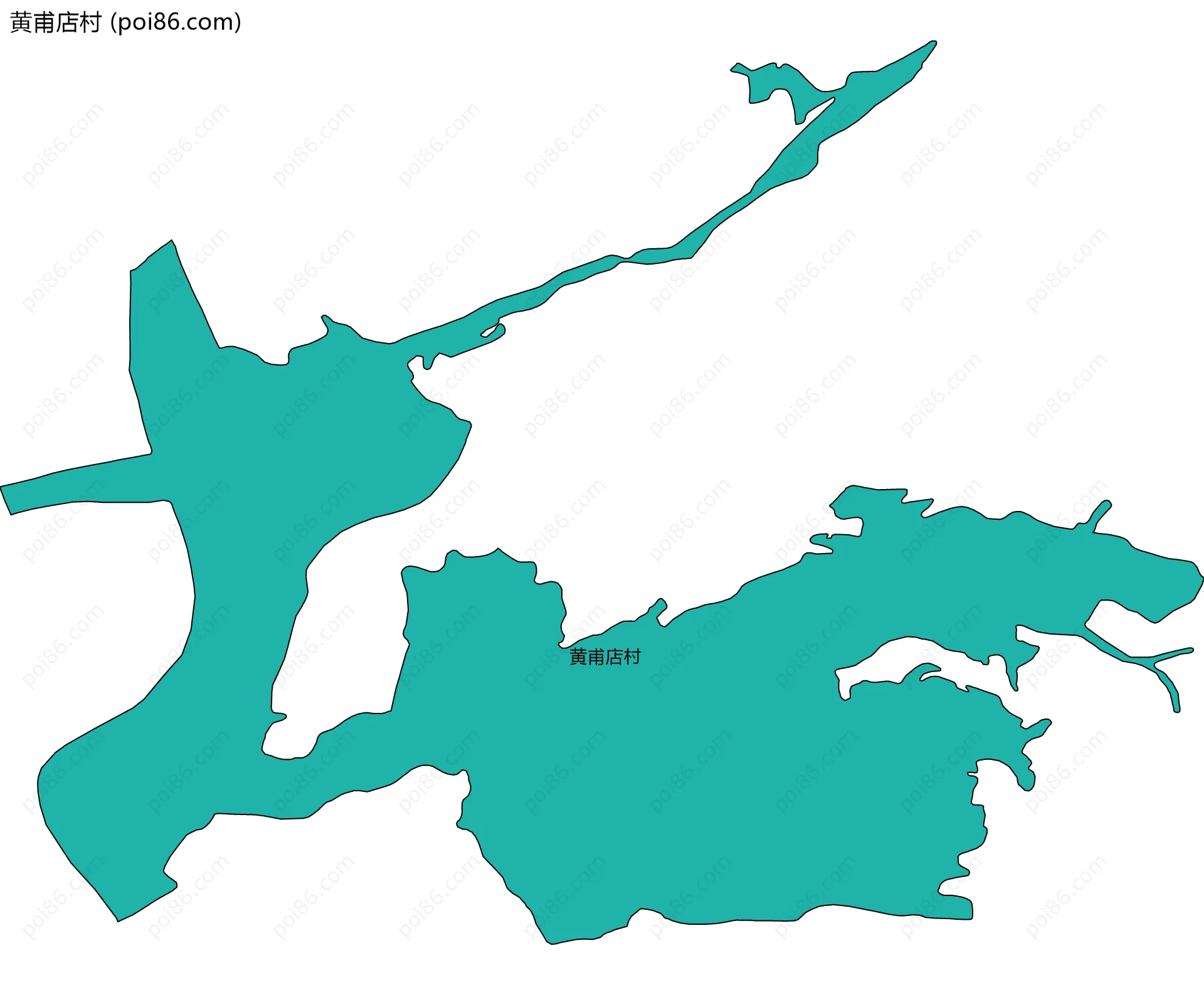 黄甫店村边界地图