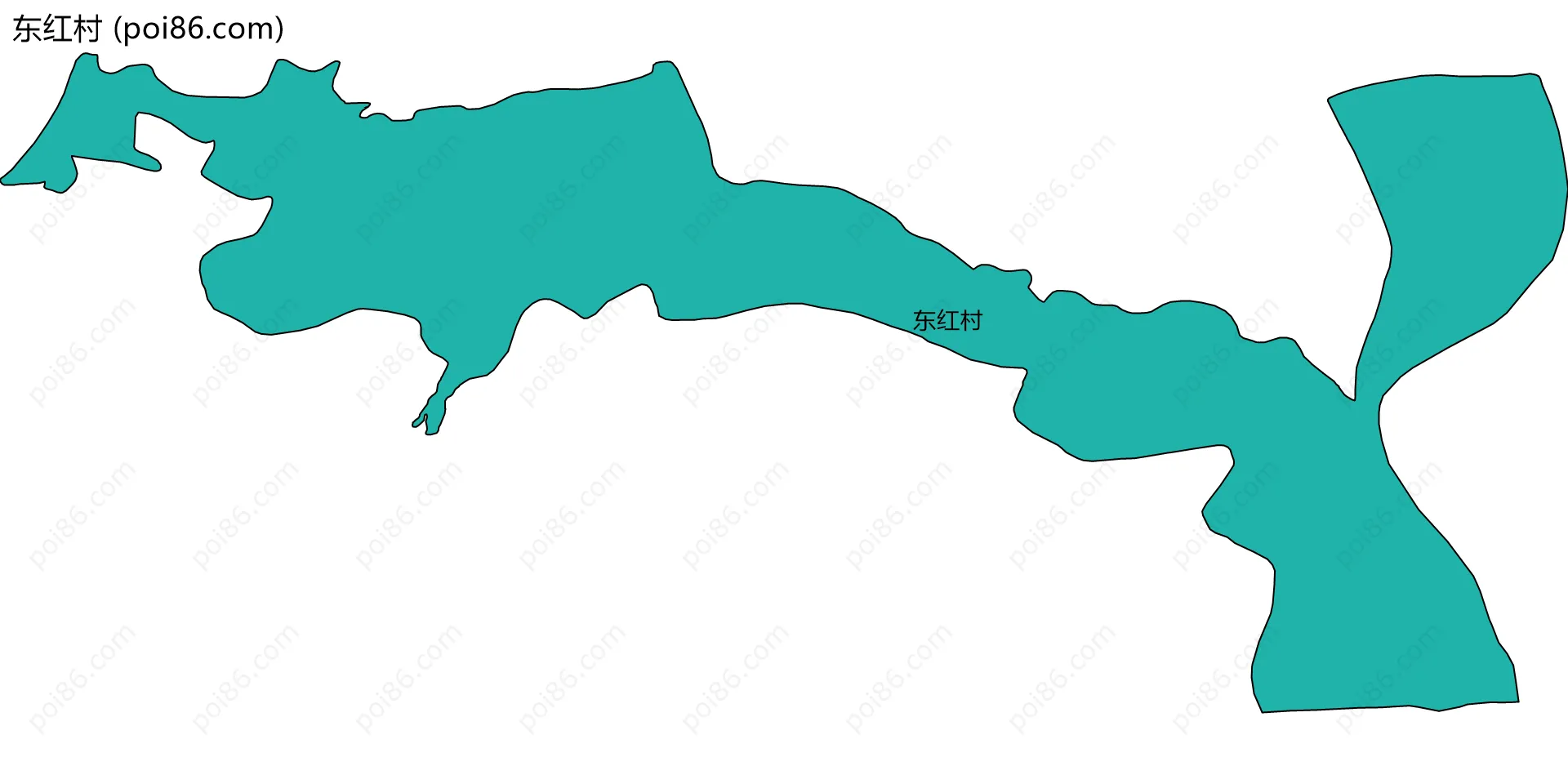 东红村边界地图