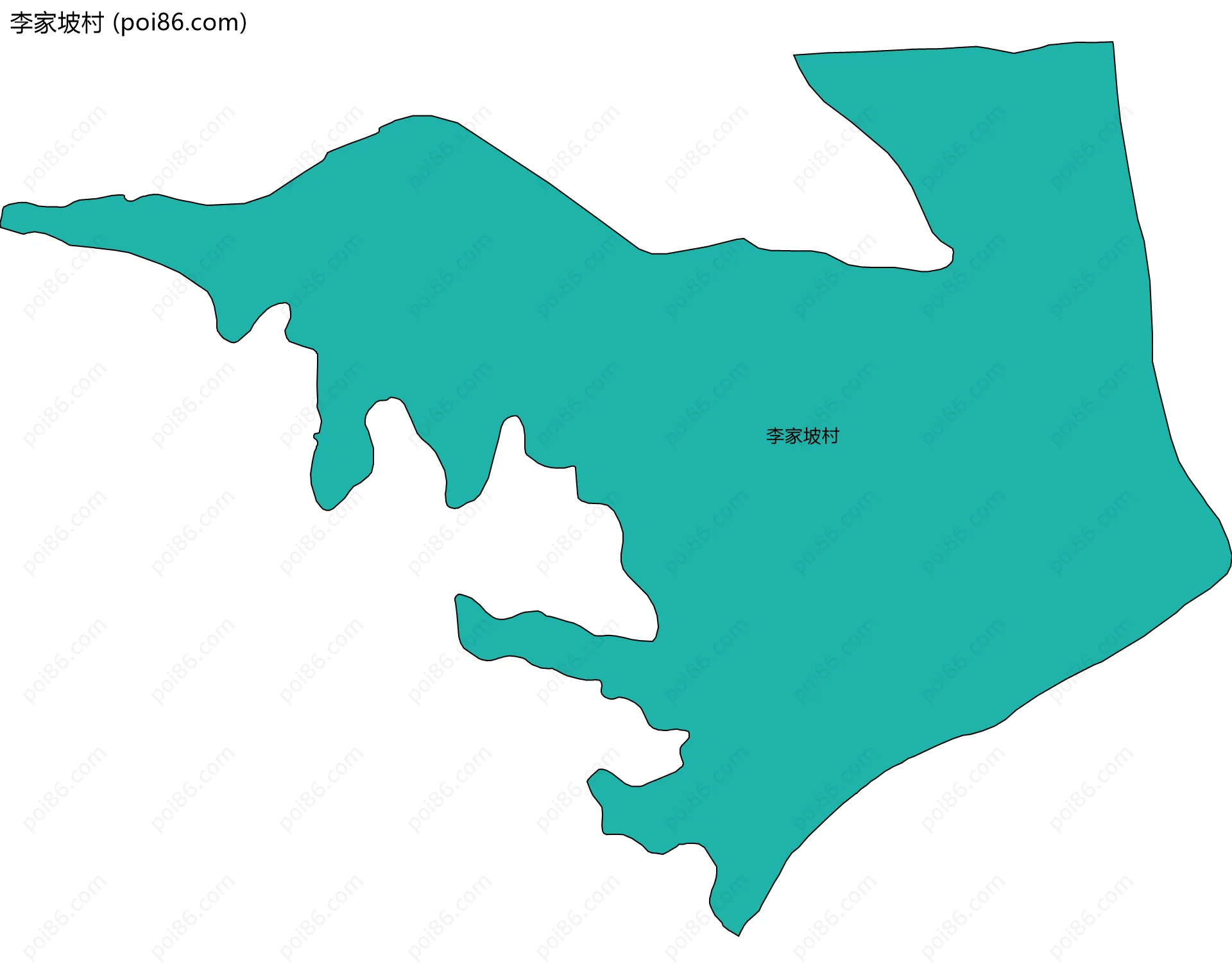 李家坡村边界地图