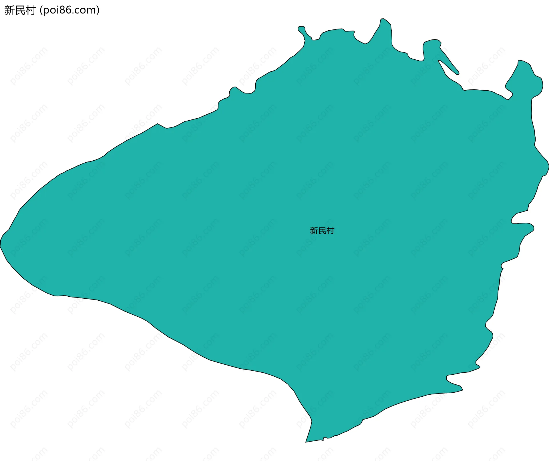 新民村边界地图