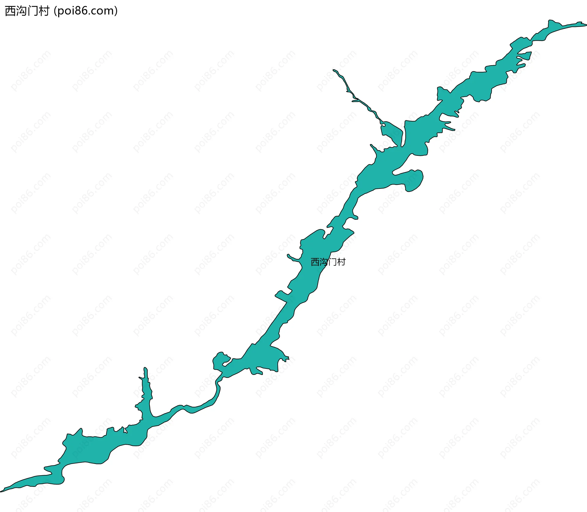 西沟门村边界地图