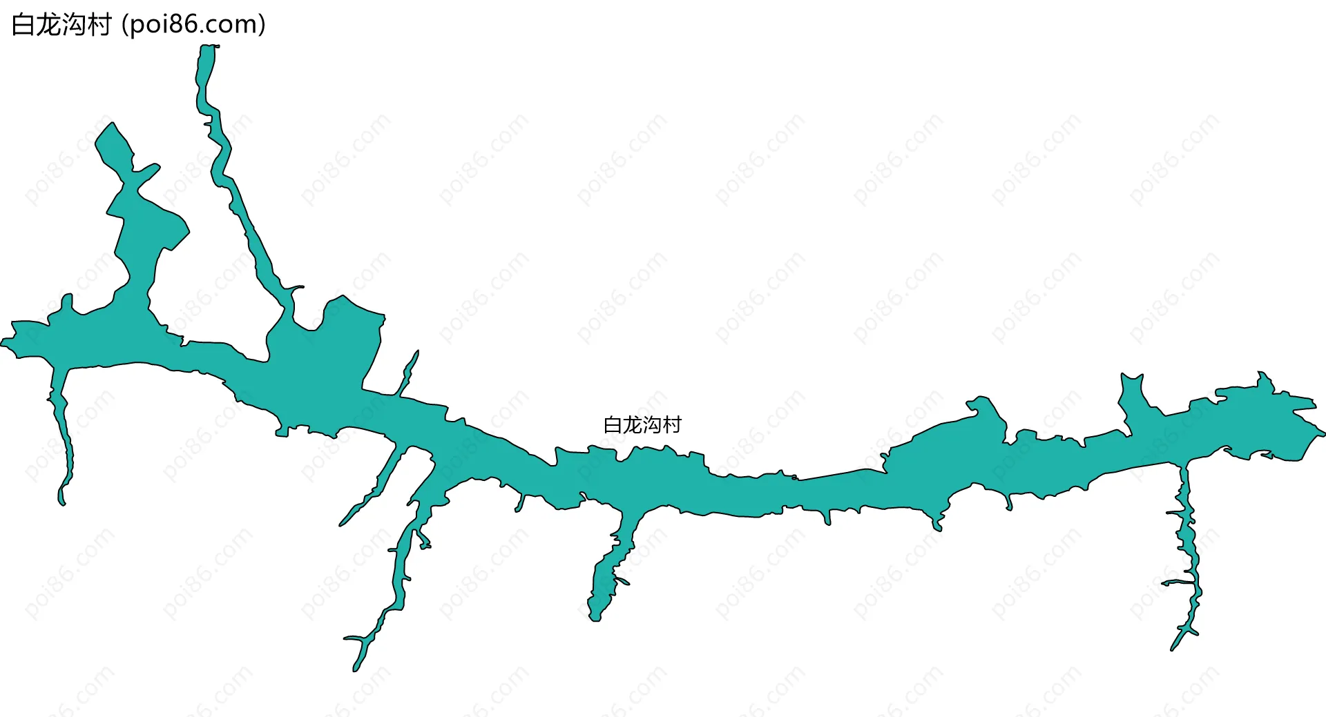 白龙沟村边界地图