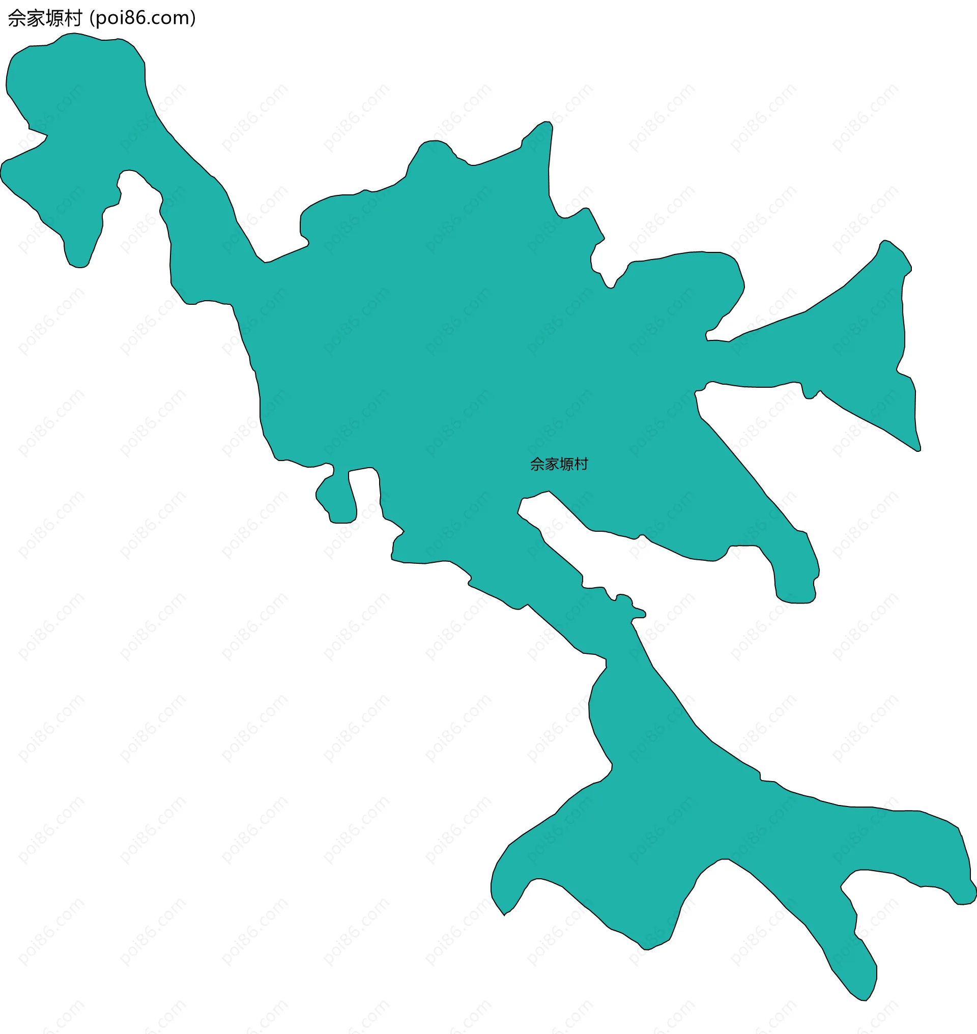 佘家塬村边界地图