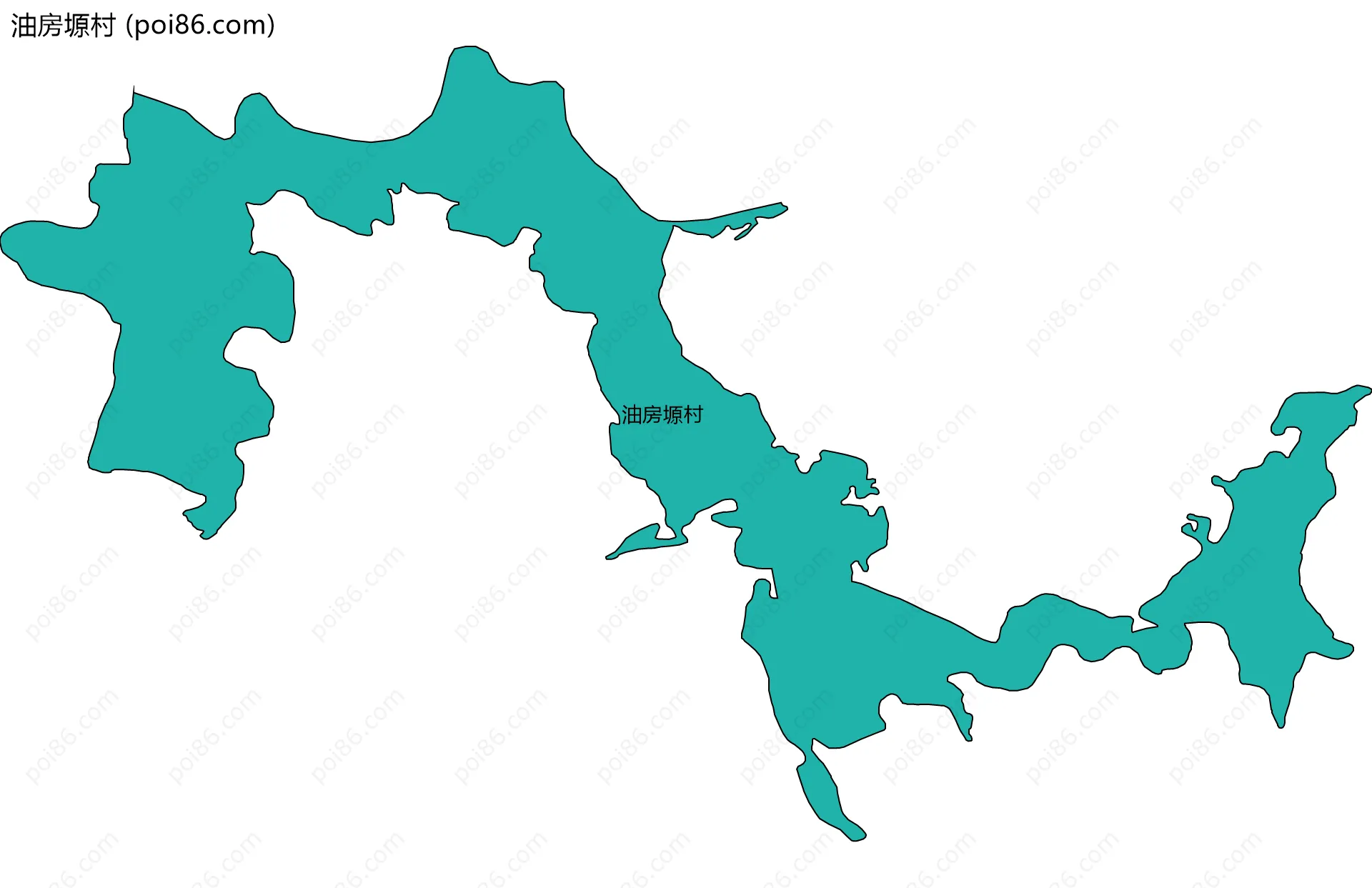 油房塬村边界地图