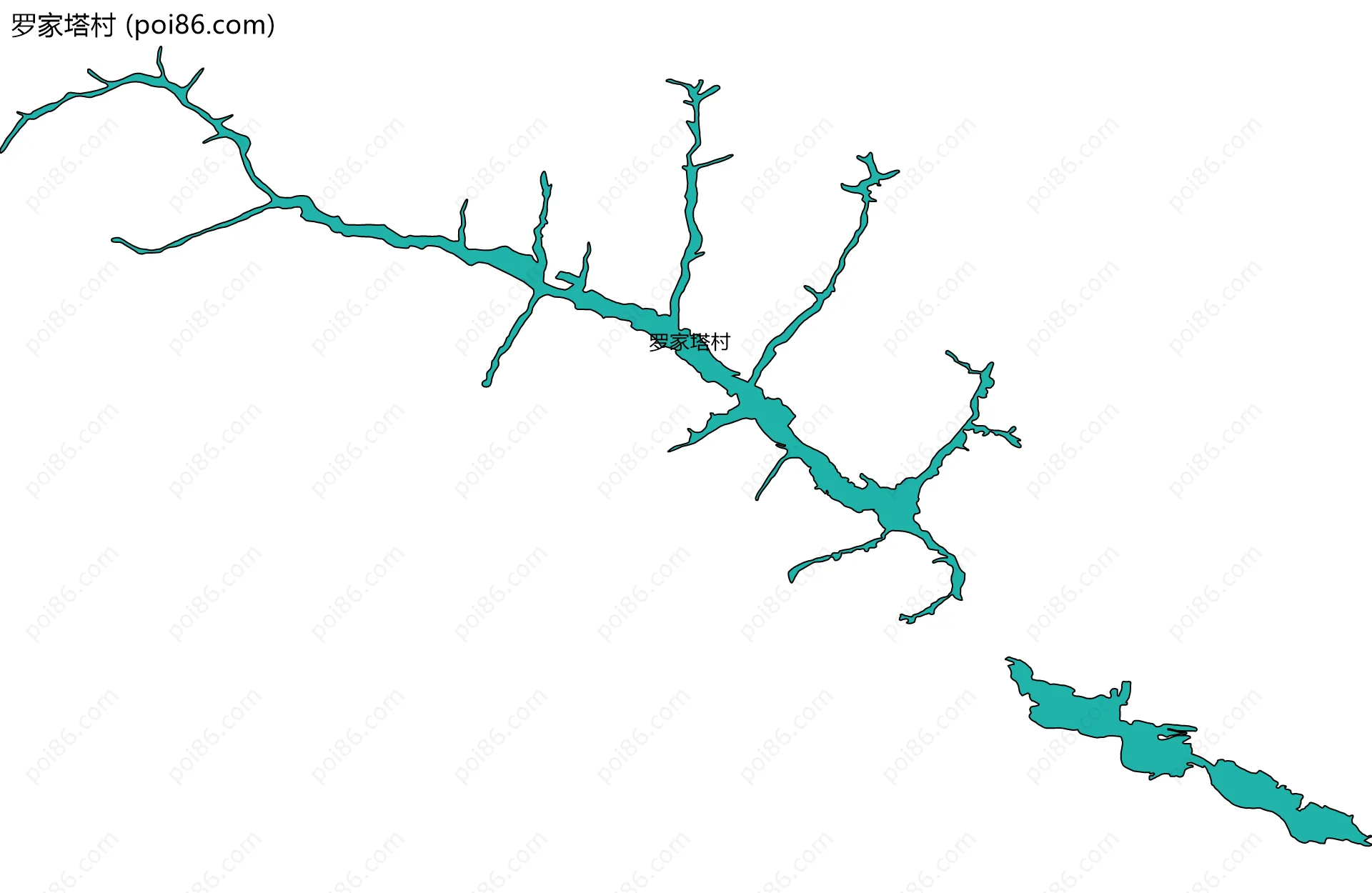罗家塔村边界地图