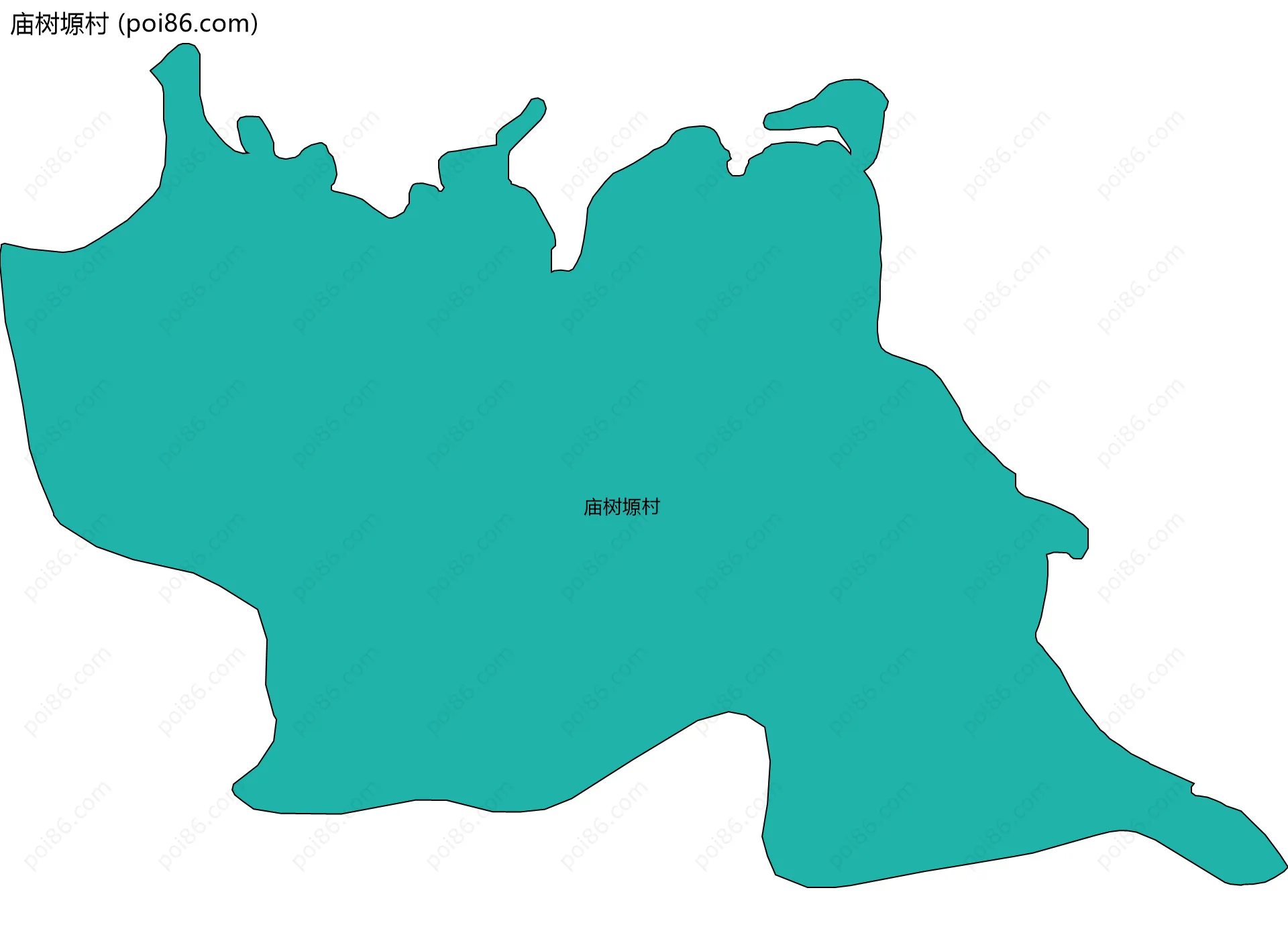 庙树塬村边界地图