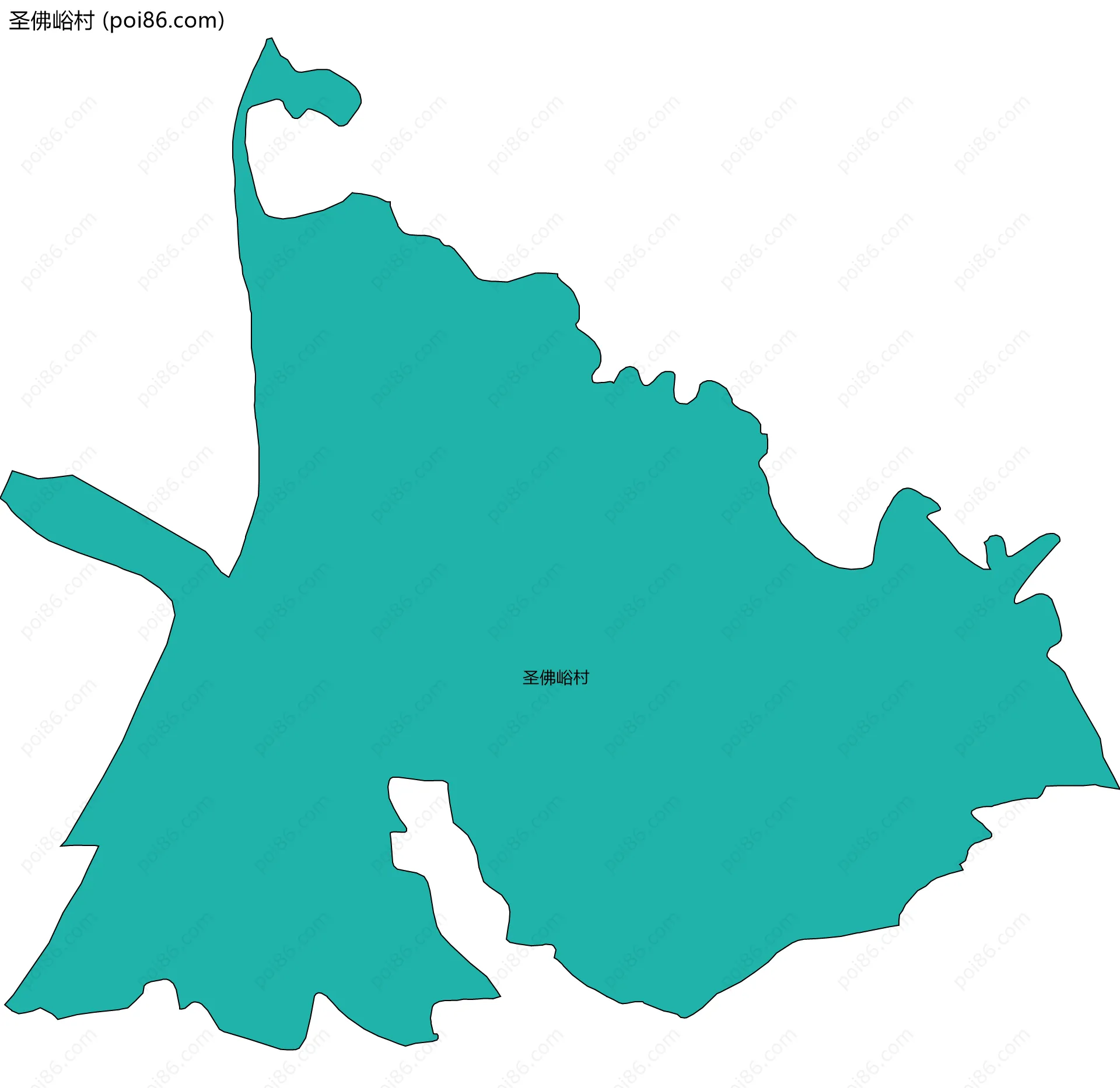 圣佛峪村边界地图