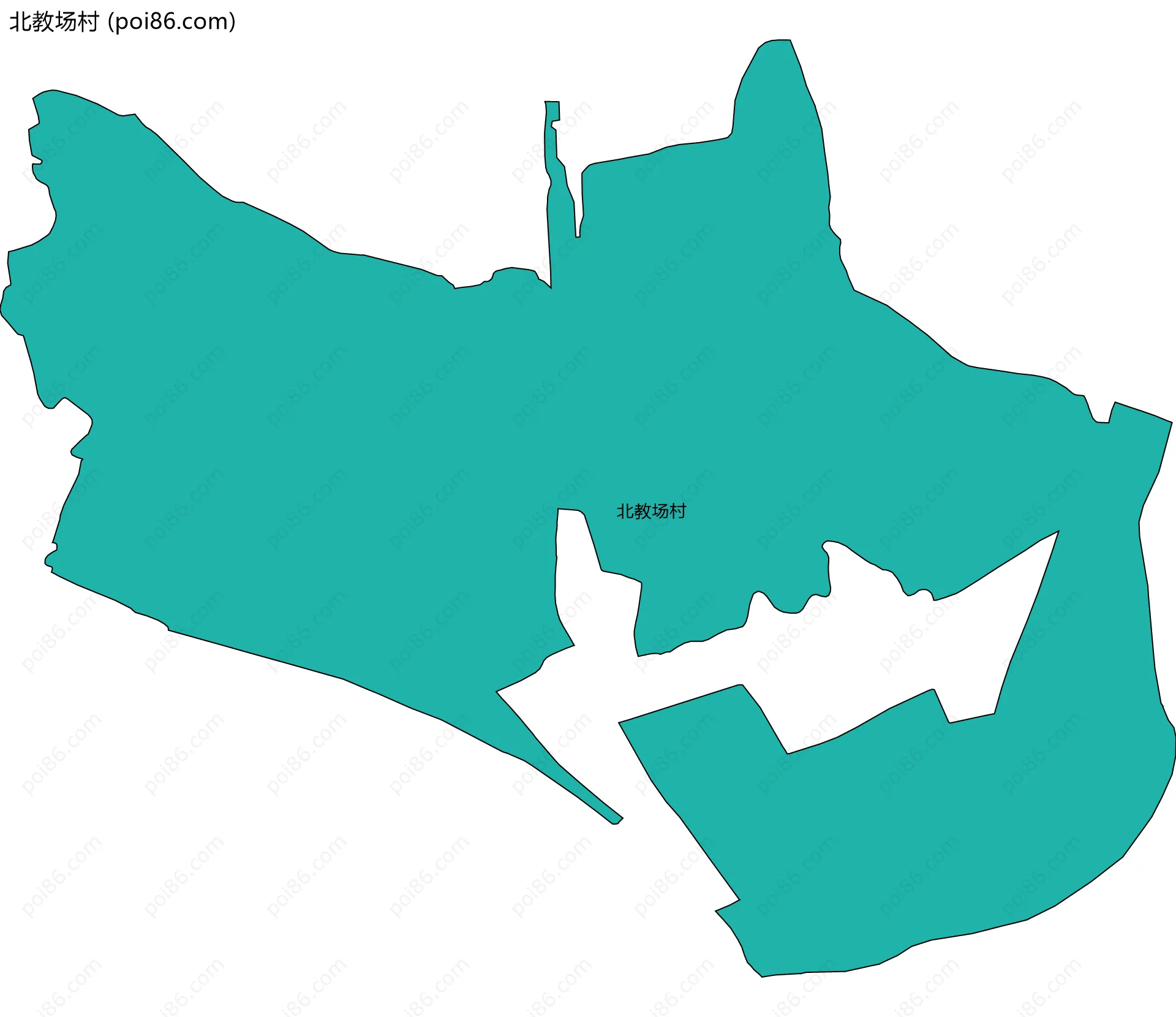 北教场村边界地图
