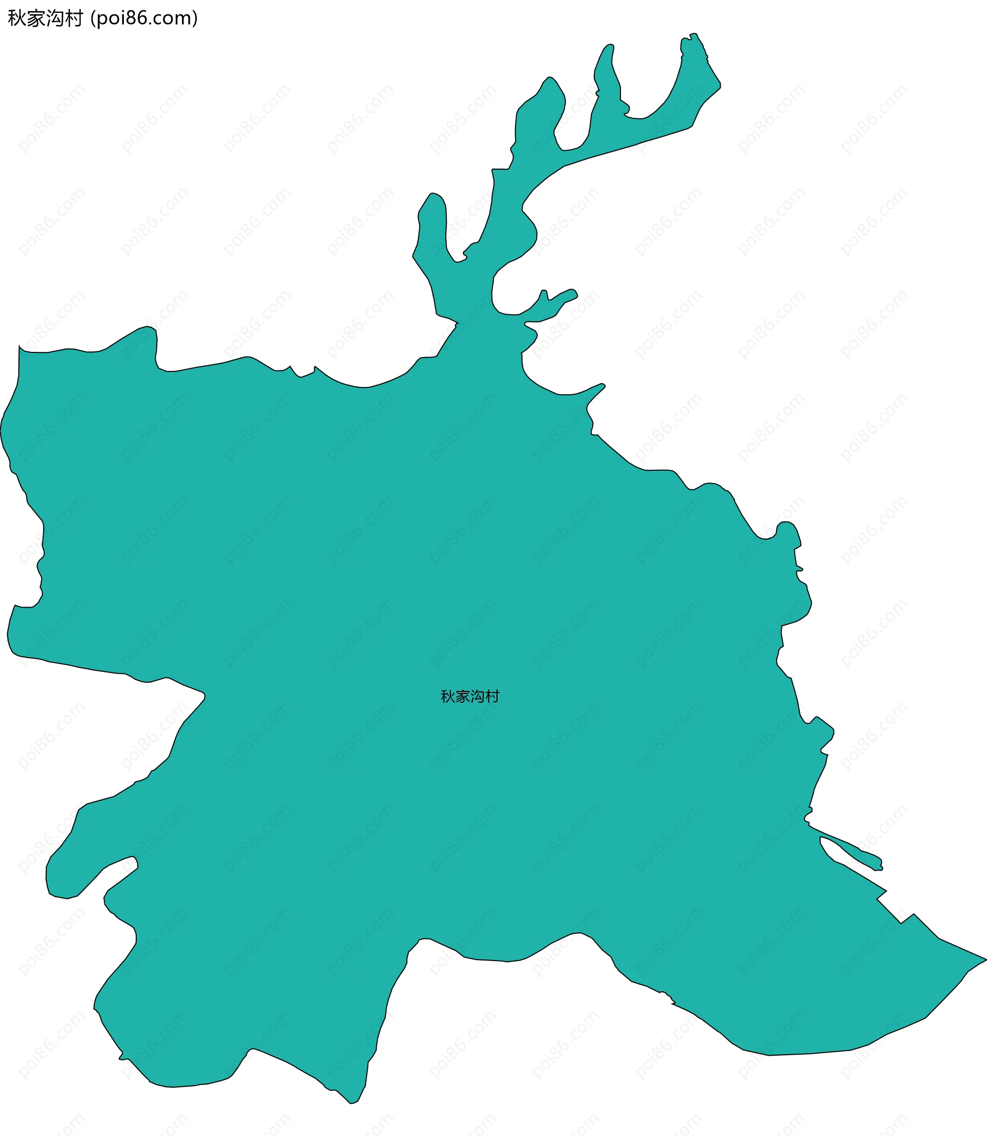 秋家沟村边界地图