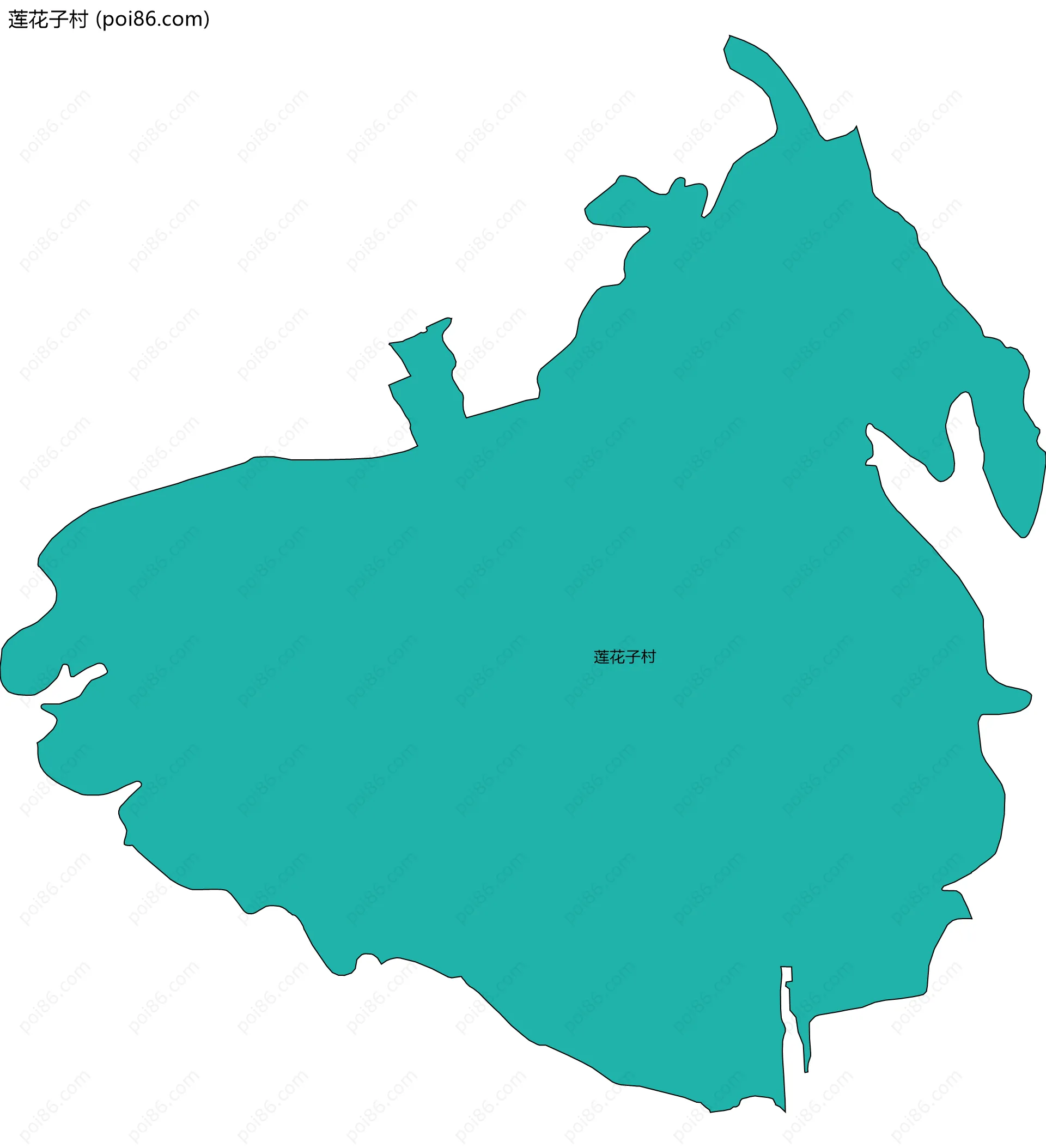 莲花子村边界地图