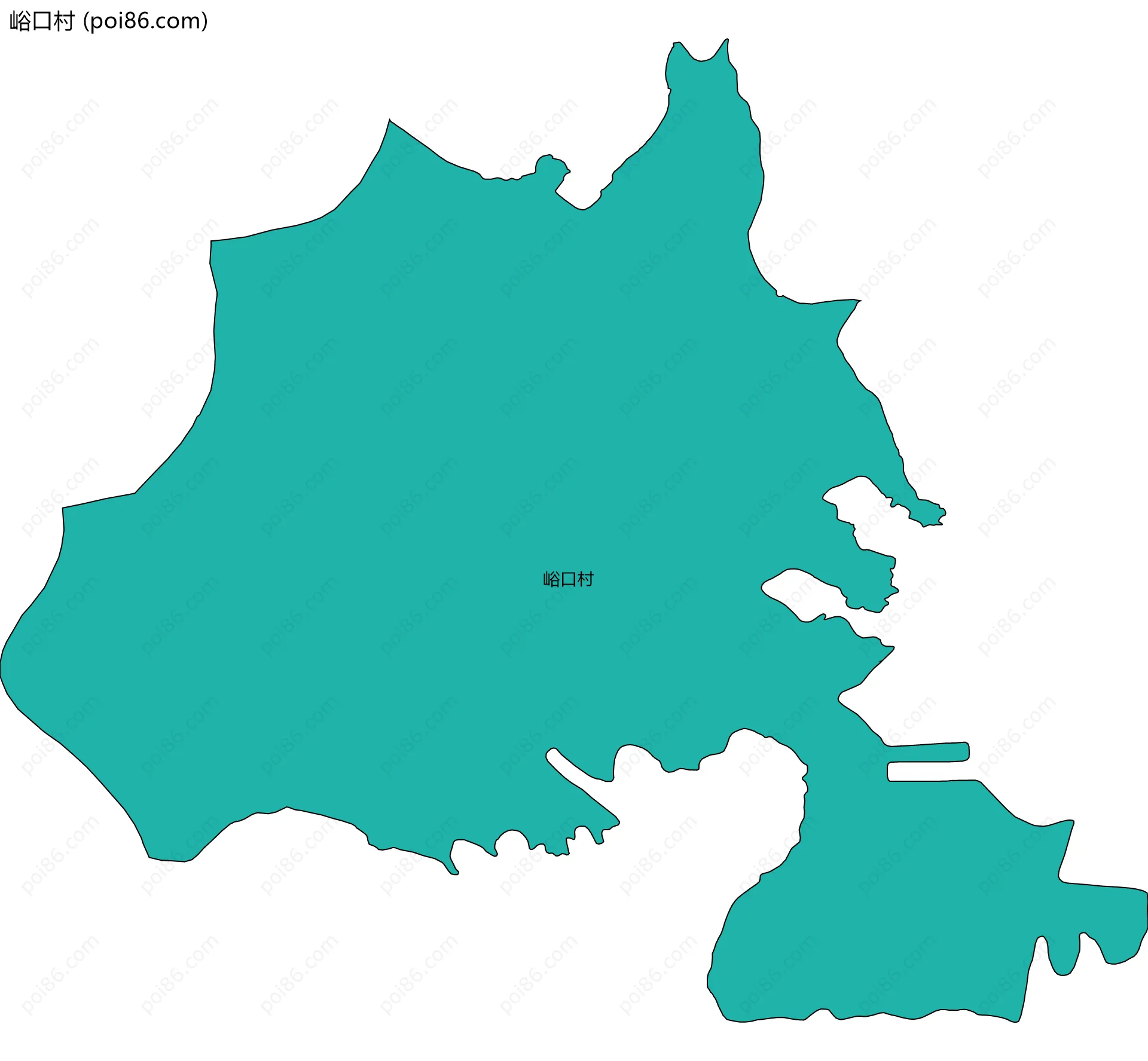 峪口村边界地图