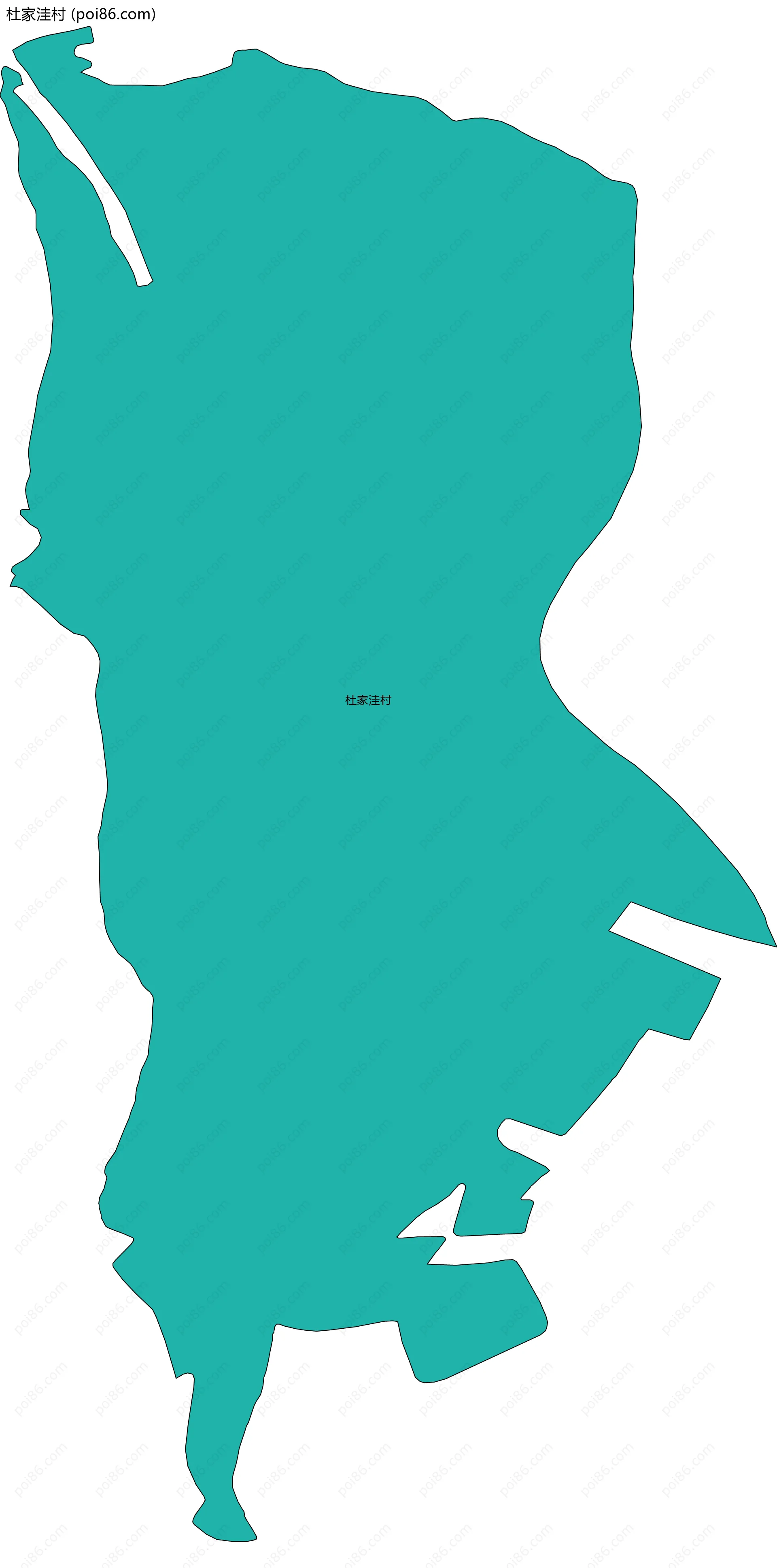 杜家洼村边界地图